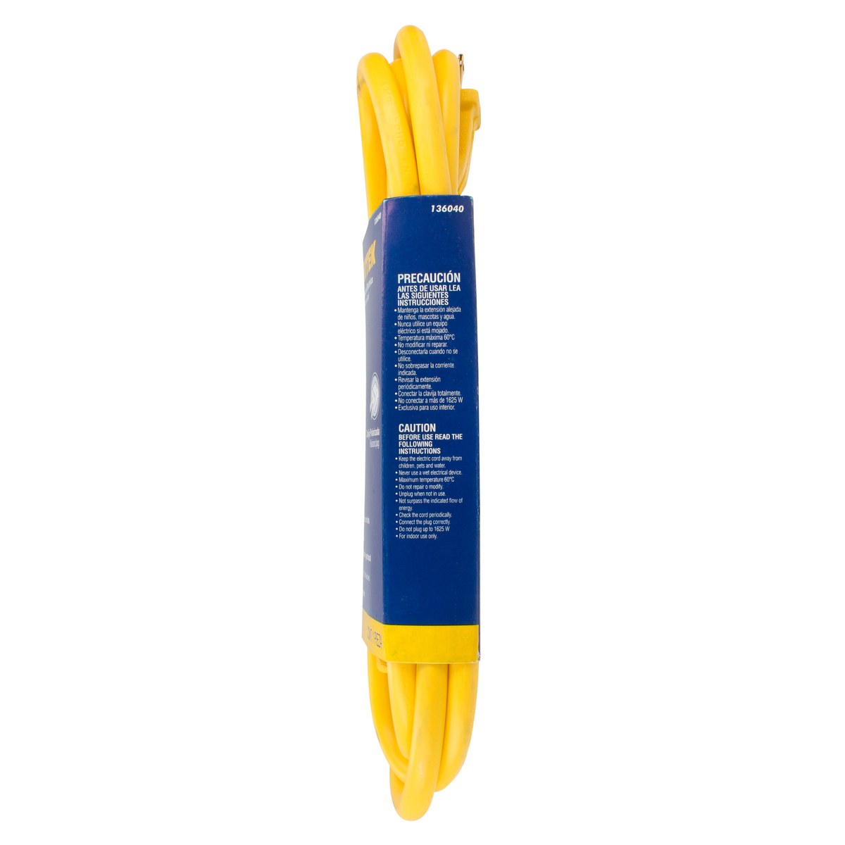 Extensión eléctrica uso rudo polarizada color amarillo, 2 m Surtek - Imagen 3