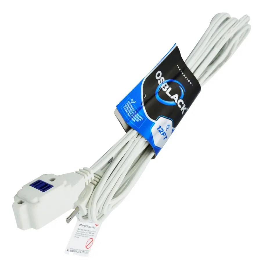 Extensión eléctrica doméstica color blanco, 4 m Surtek - Imagen 2
