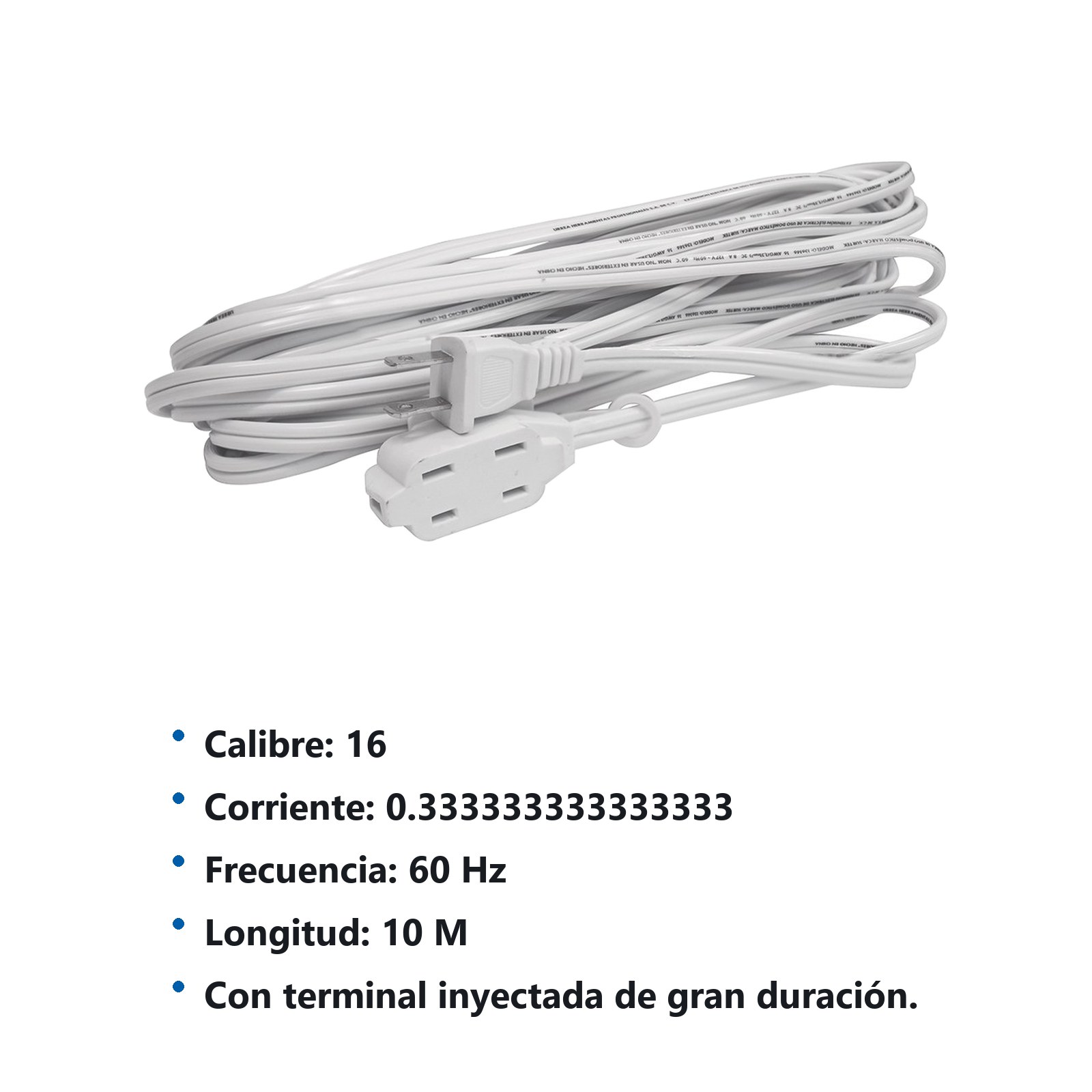 Extensión eléctrica doméstica color blanco, 10 m Surtek - Imagen 2