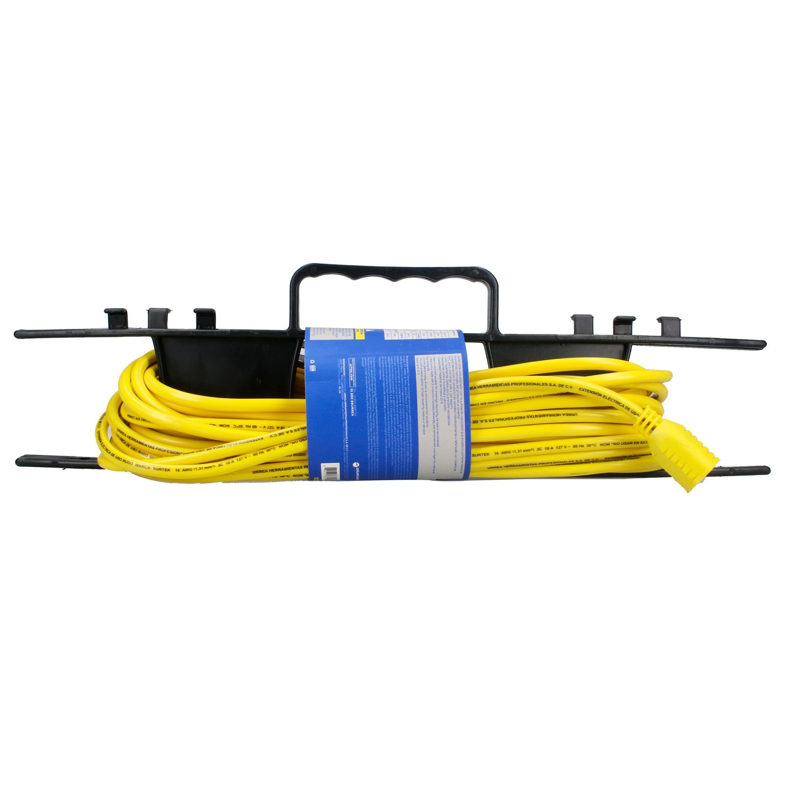 Extensión eléctrica uso rudo aterrizada color amarillo, 15 m Surtek - Imagen 3