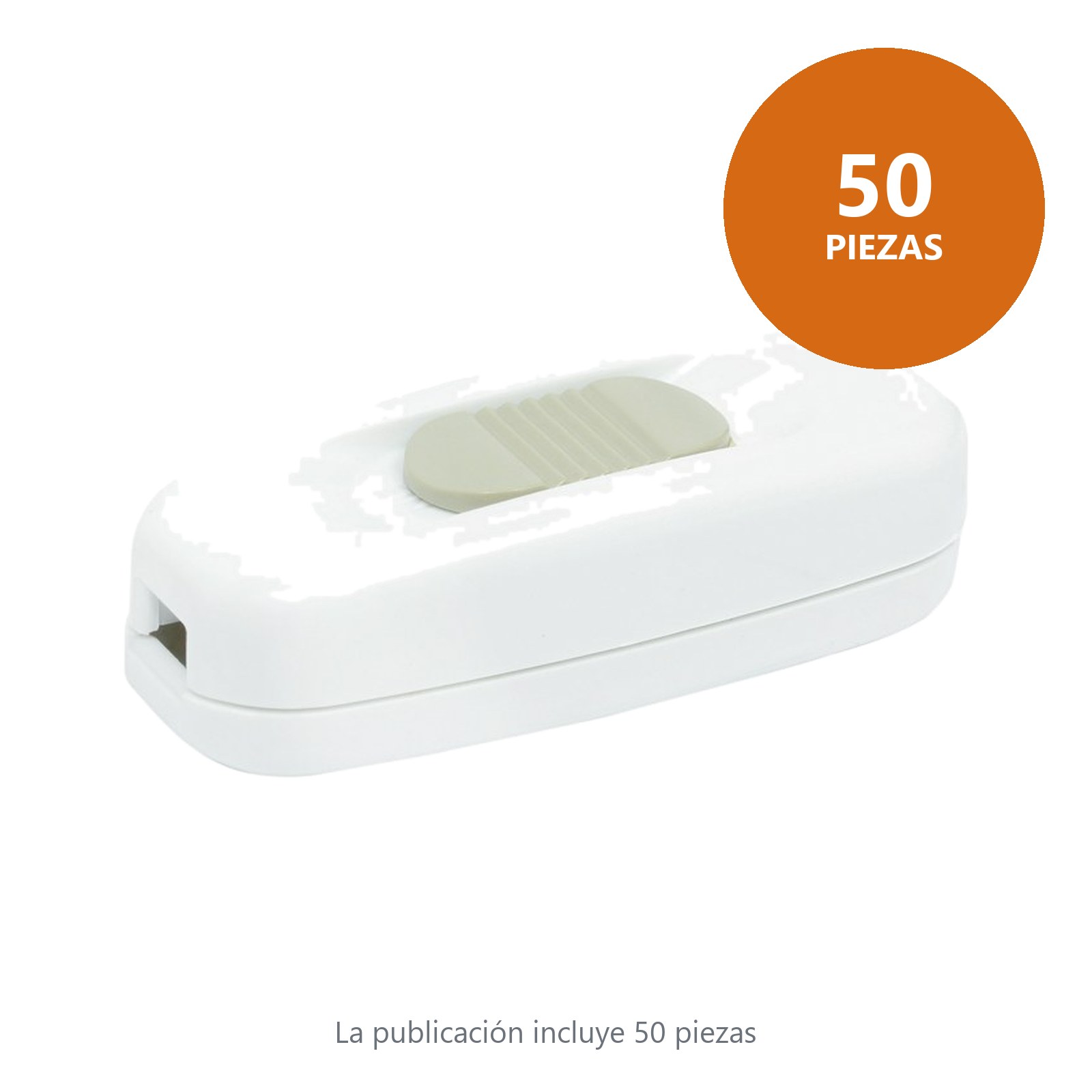 Apagador de paso deslizable 3 A, color blanco Surtek - Imagen 3