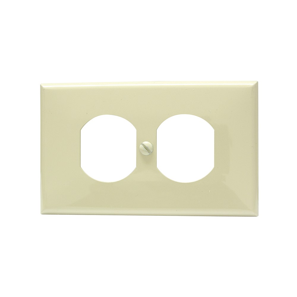 Placa doble plástica , línea estándar, color marfil Surtek