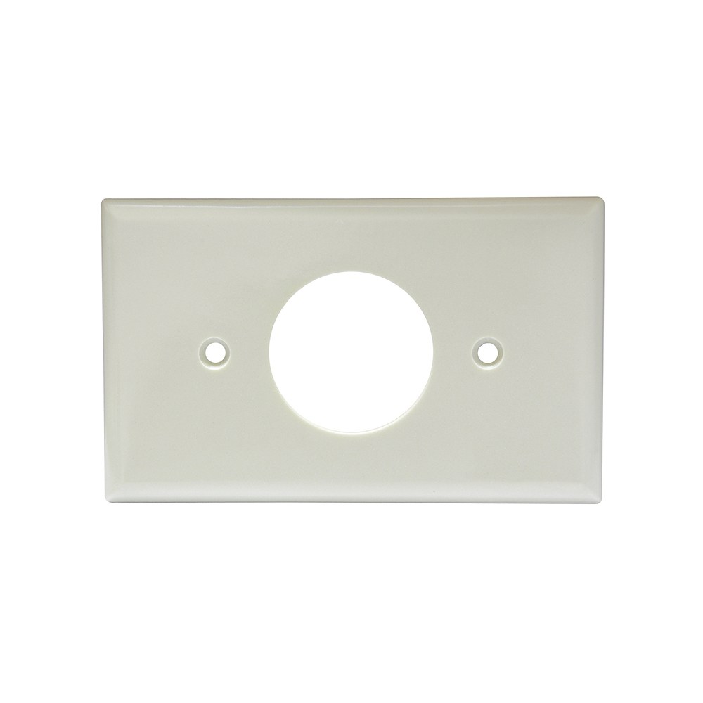 Placa sencilla plástica , línea estándar, color marfil Surtek