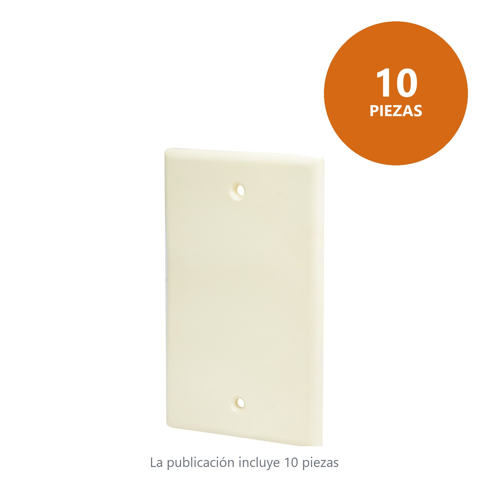 Placa ciega plástica, línea estándar, color marfil Surtek - Imagen 2