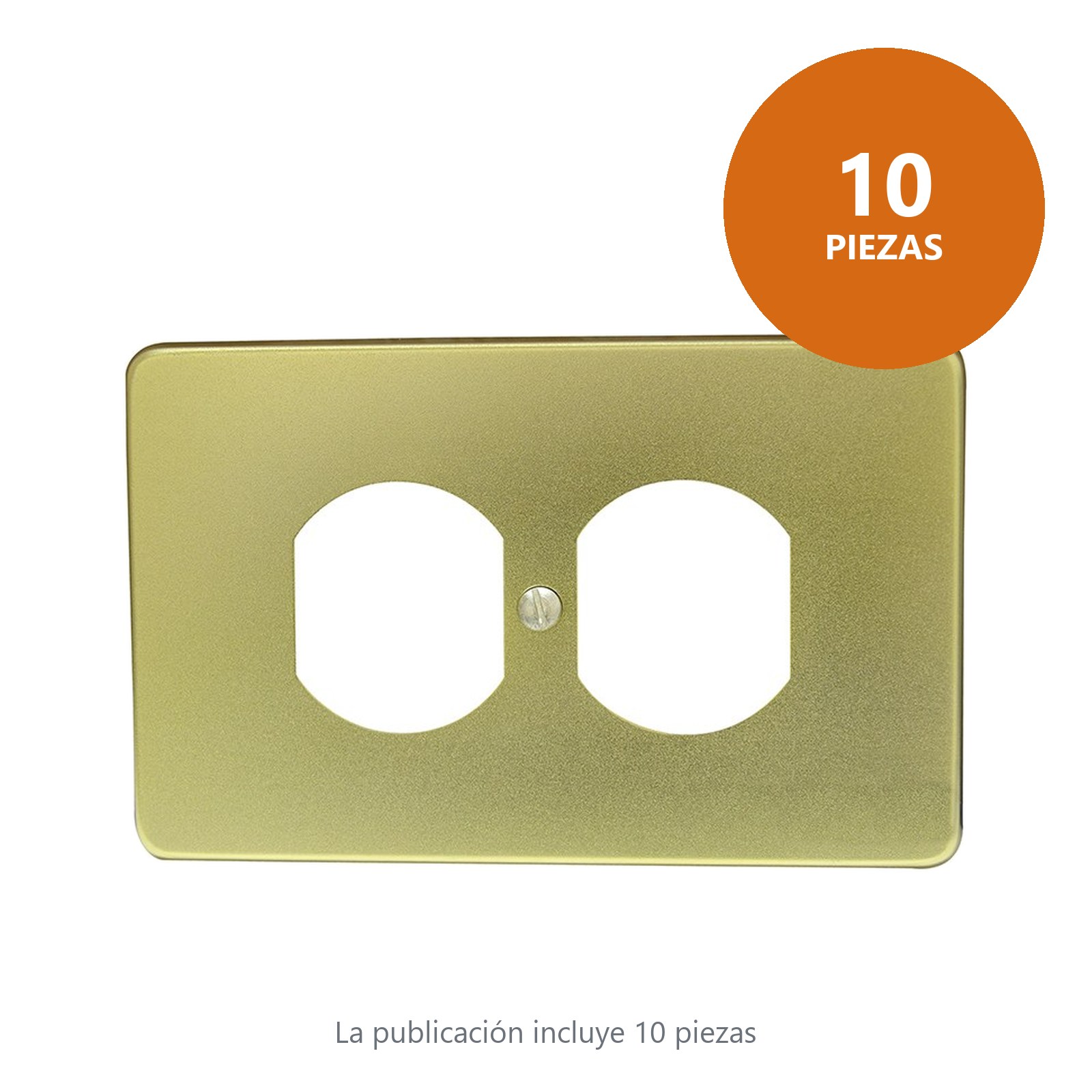 Placa doble de aluminio, línea estándar, color oro Surtek - Imagen 2