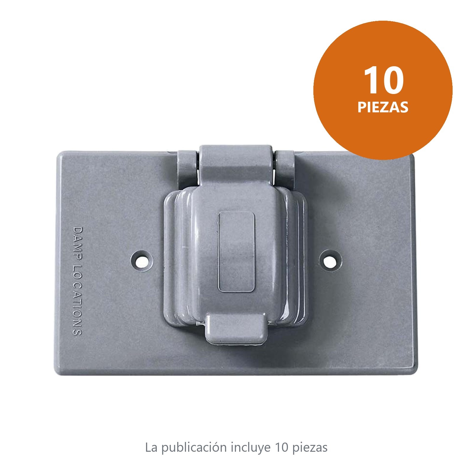 Placa sencilla plástica para intemperie, línea estándar, color gris Surtek - Imagen 3
