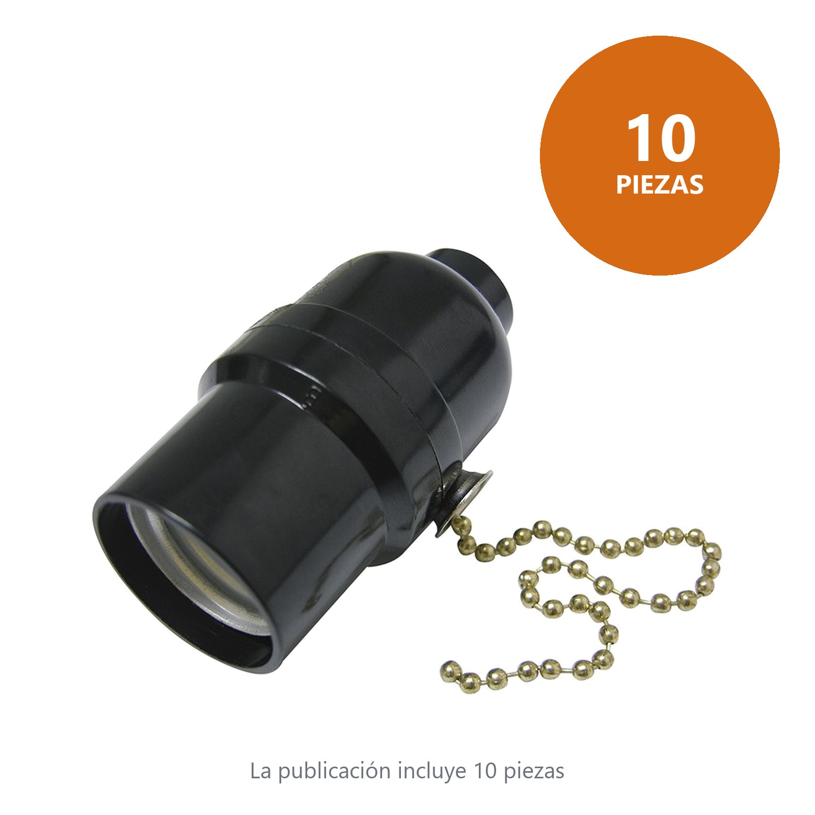 Potalámpara con cadena, color negro Surtek - Imagen 3