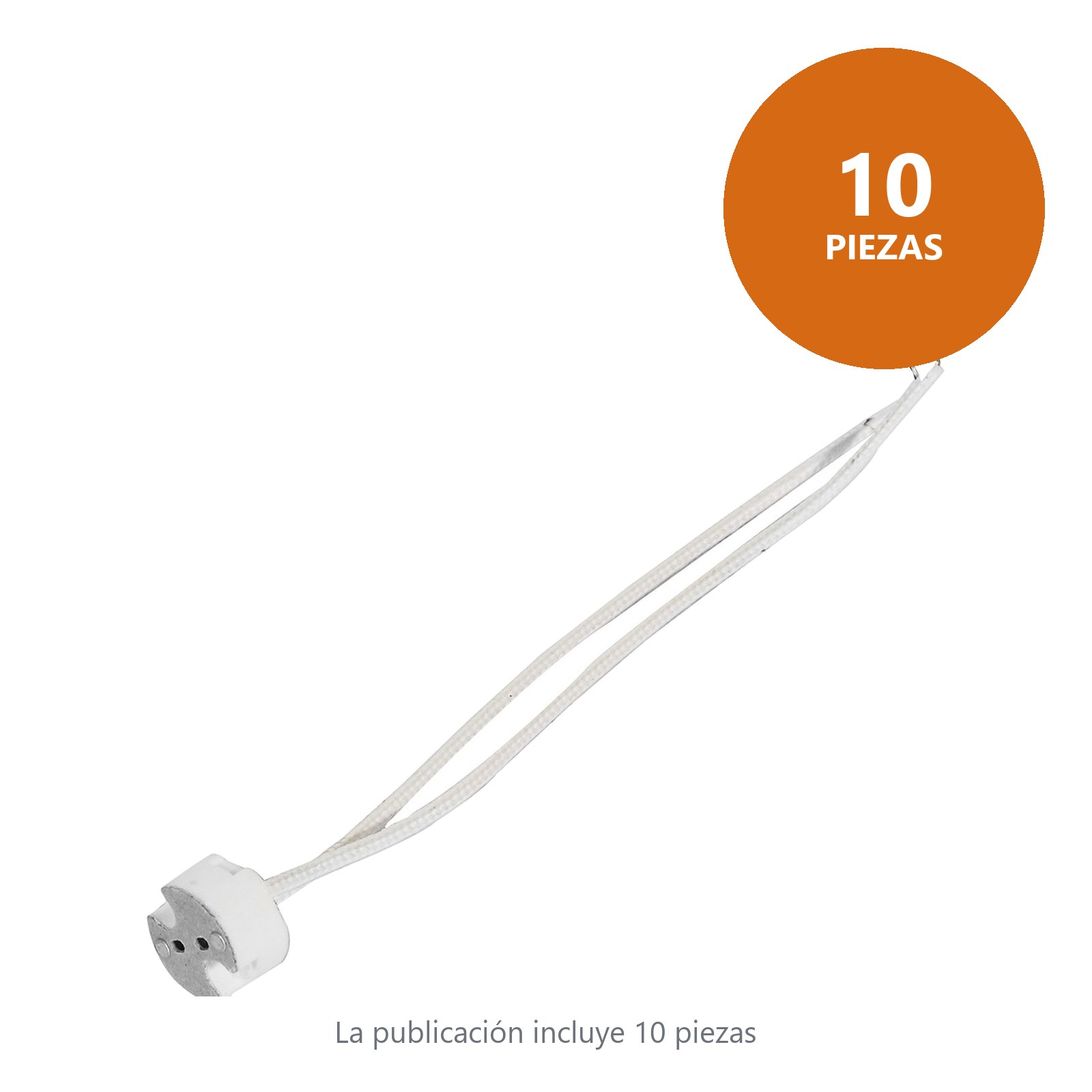 Portalámpara para MR base BIPIN 2 cm, color blanco Surtek - Imagen 3