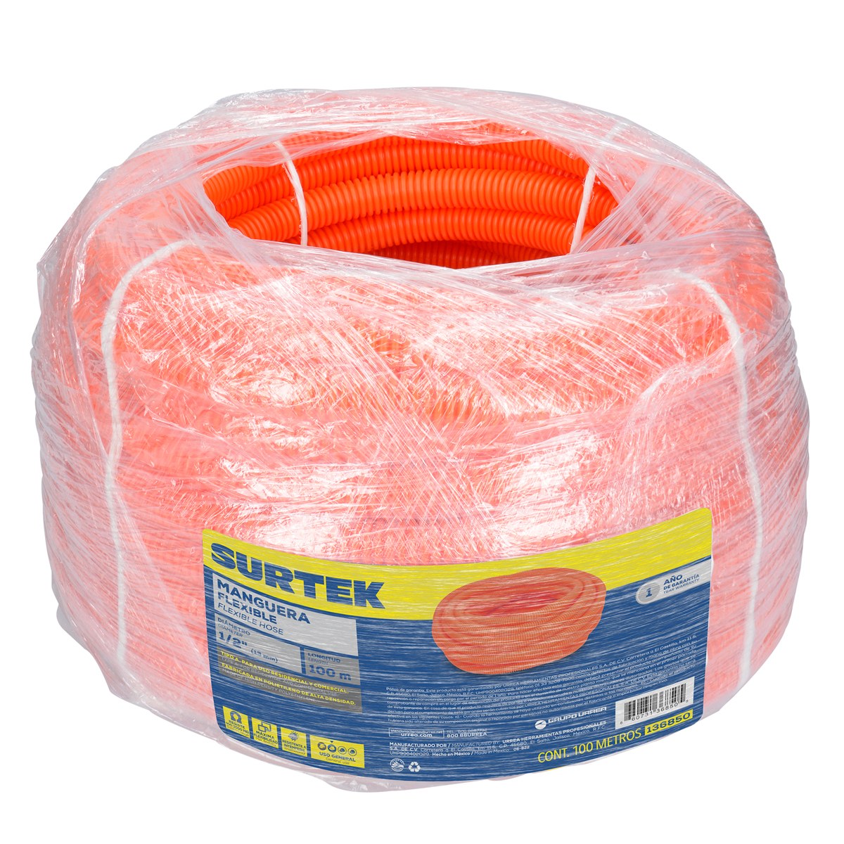 Manguera flexible para cable, reforzada 1/2" 100 m Surtek - Imagen 2