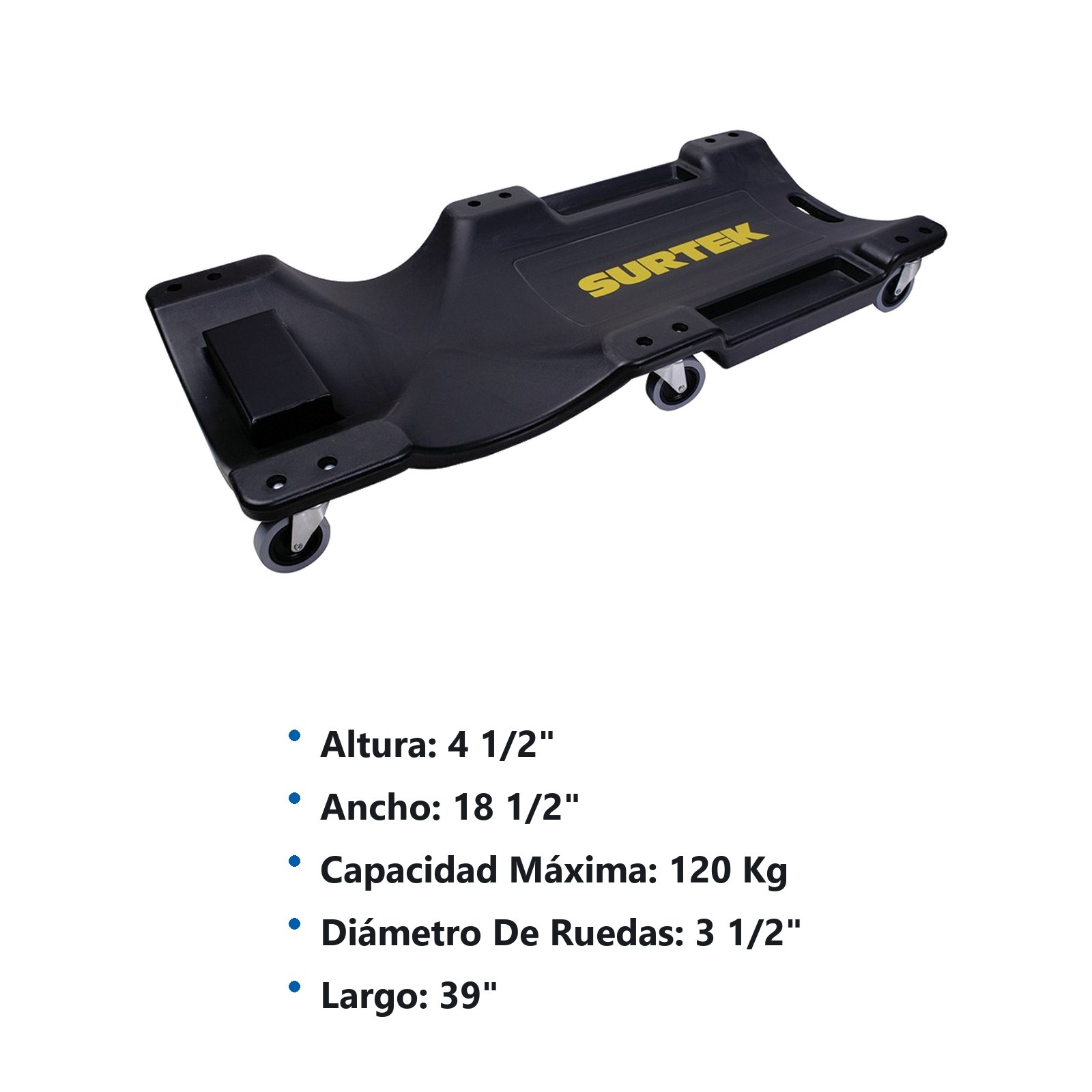 Cama para mecánico plástica, 40" Surtek - Imagen 2