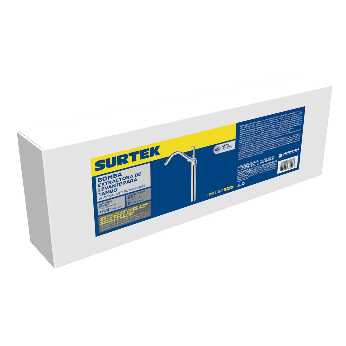 Bomba extractora vertical para lubricantes, suministro 300 ml por ciclo Surtek - Imagen 2