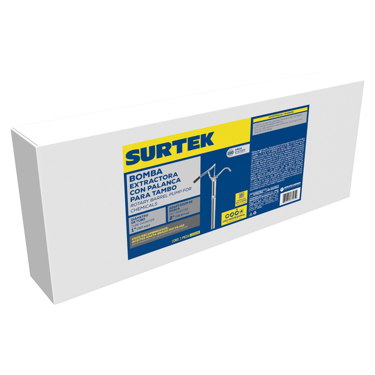 Bomba extractora de palanca para lubricantes, suministro 300 ml por bombeo Surtek - Imagen 2