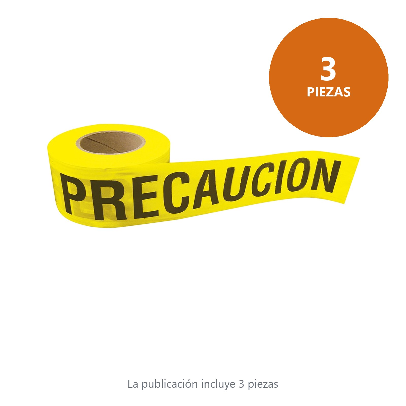 Cinta para barricada "PRECAUCION" ancho 3" de 100 m Surtek - Imagen 3