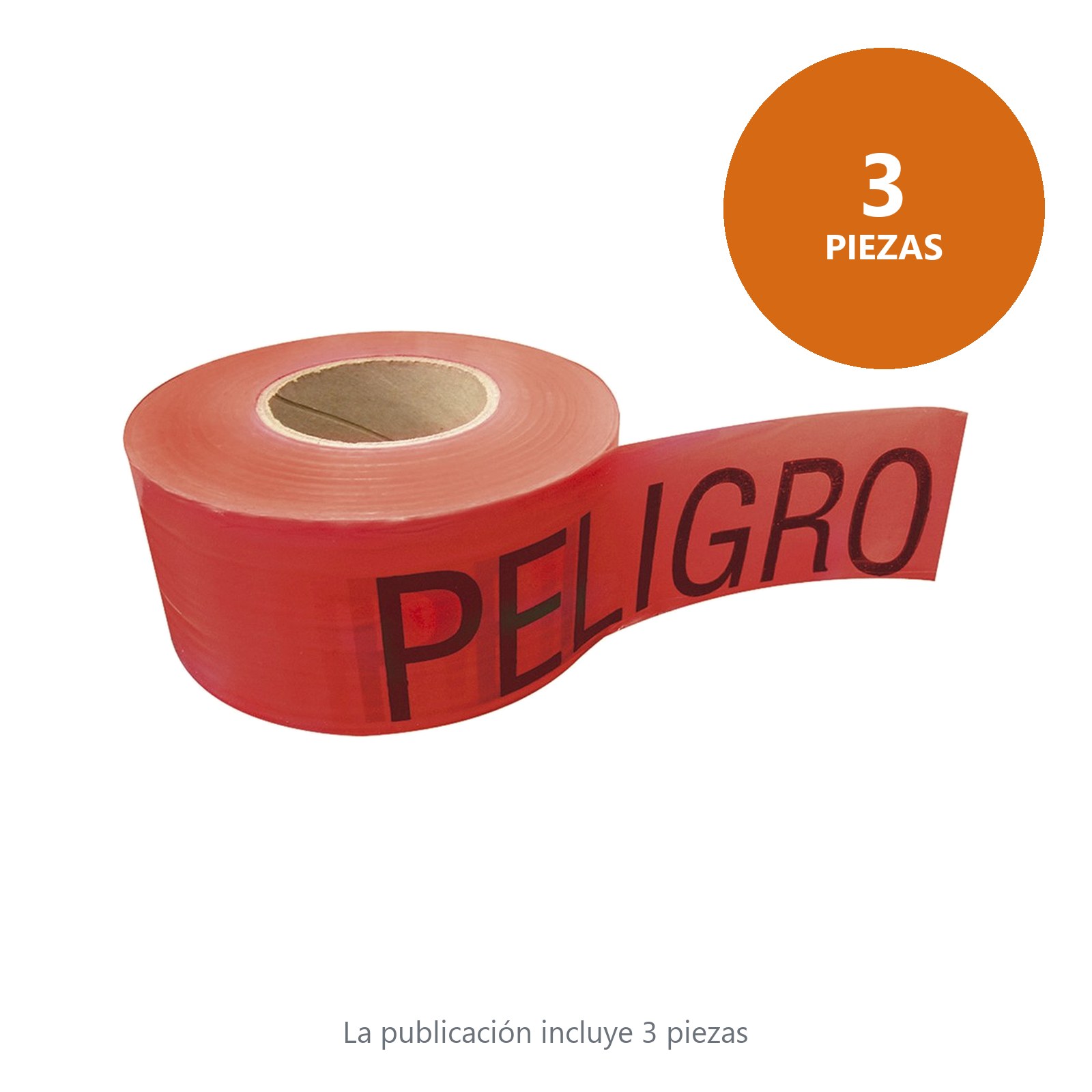 Cinta para barricada "PELIGRO" ancho 3" de 100 m Surtek - Imagen 3
