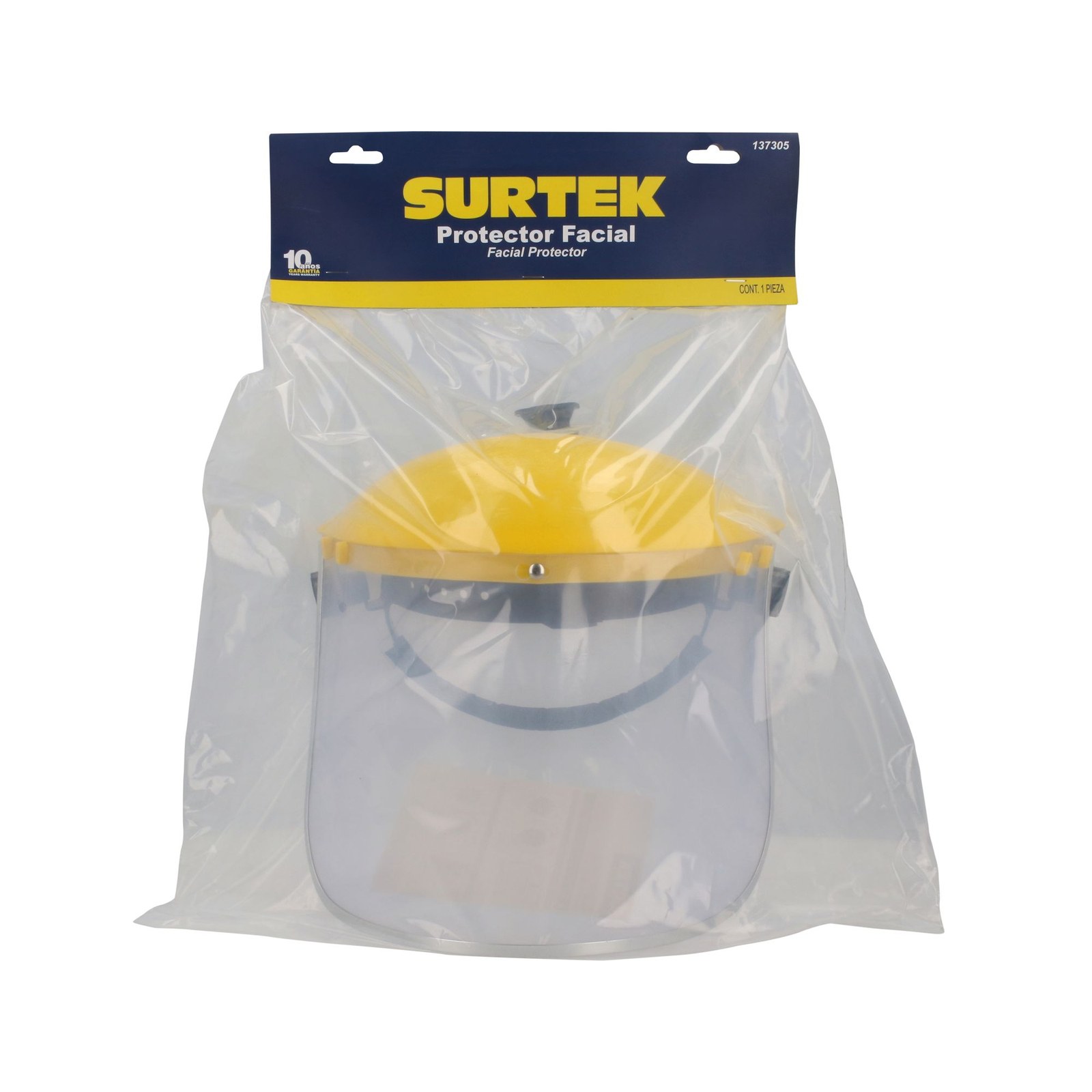 Protector de seguridad facial con mica de policarbonato y ajuste de suspensión de matraca Surtek - Imagen 4