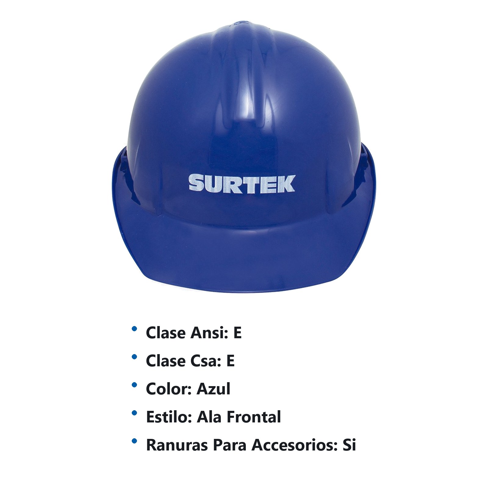 Casco de seguridad con ajuste de intervalos, color azul Surtek - Imagen 2