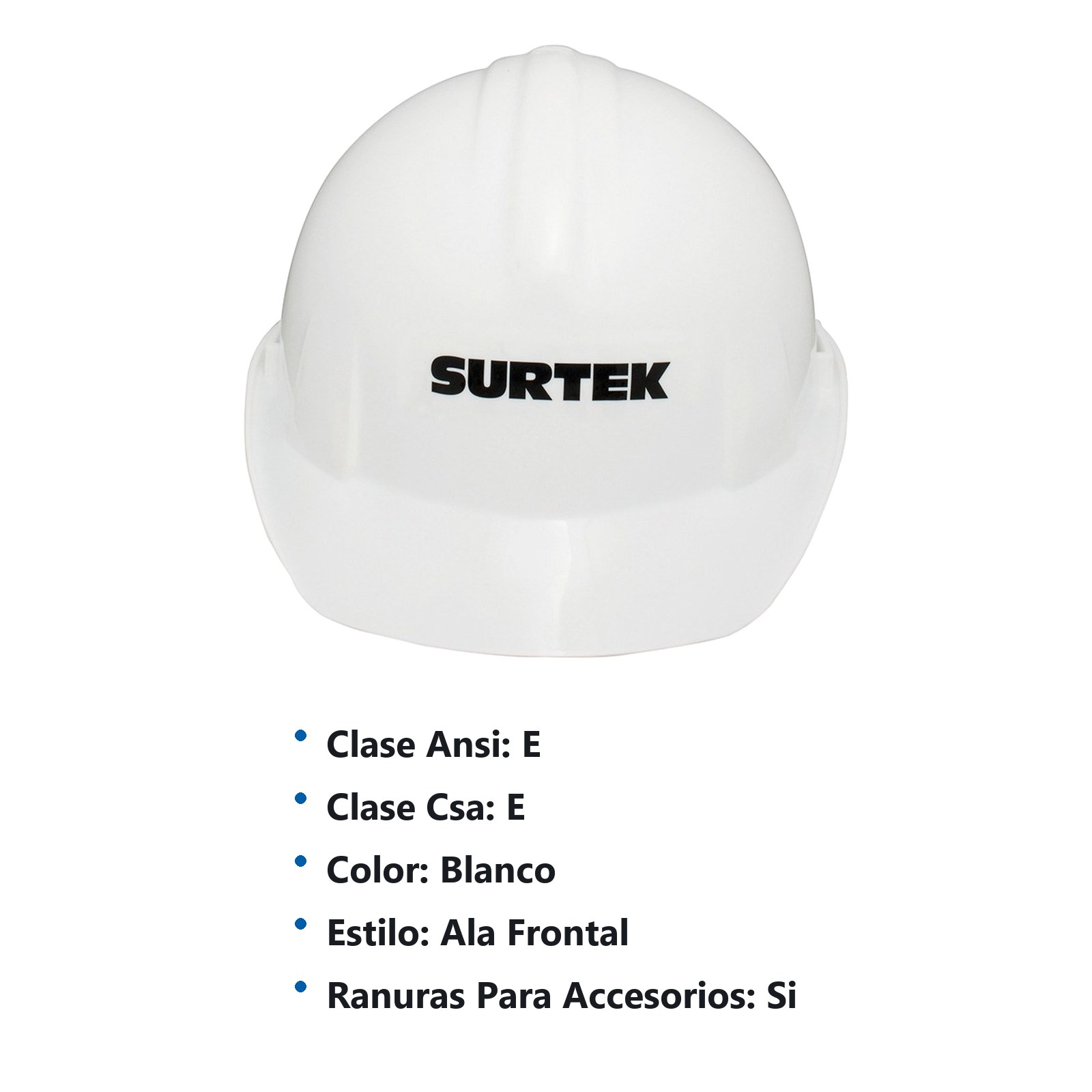 Casco de seguridad con ajuste de intervalos, color blanco Surtek - Imagen 2