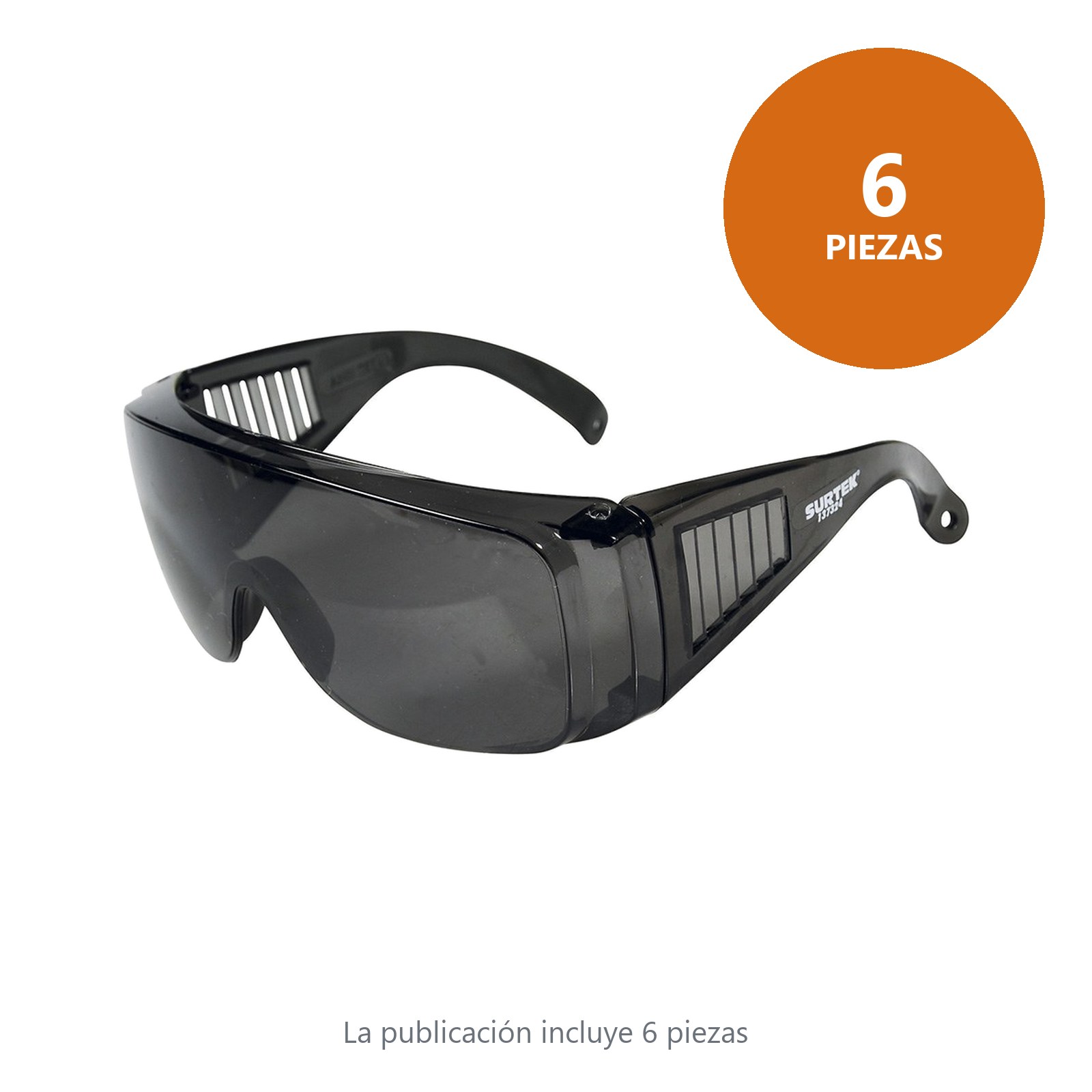 Lentes de seguridad modelo tradicionales, oscuros Surtek - Imagen 3