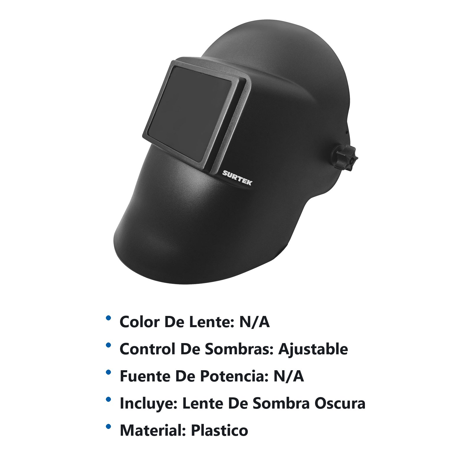 Careta para soldar con portavidrio de visión amplia y ajuste de matraca Surtek - Imagen 2