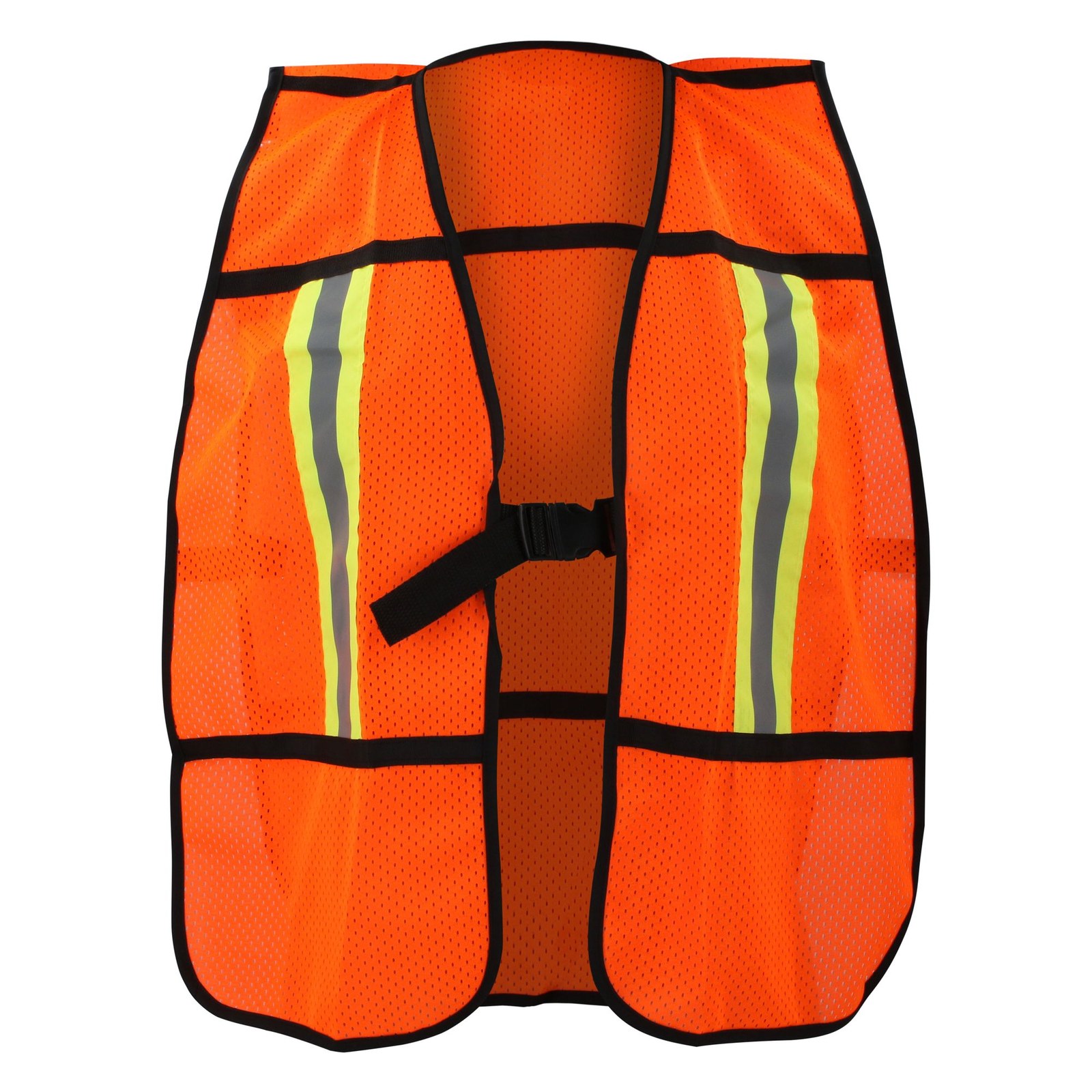 Chaleco de seguridad de malla de poliéster con correas ajustables naranja unitalla Surtek - Imagen 4