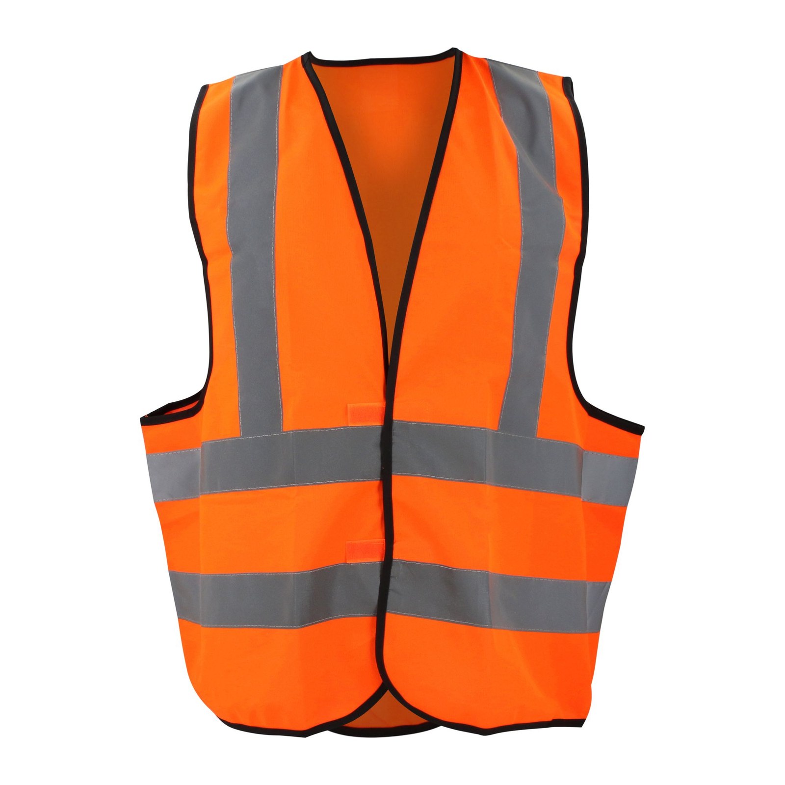 Chaleco de seguridad con cintas reflejantes plateadas naranja unitalla Surtek - Imagen 3