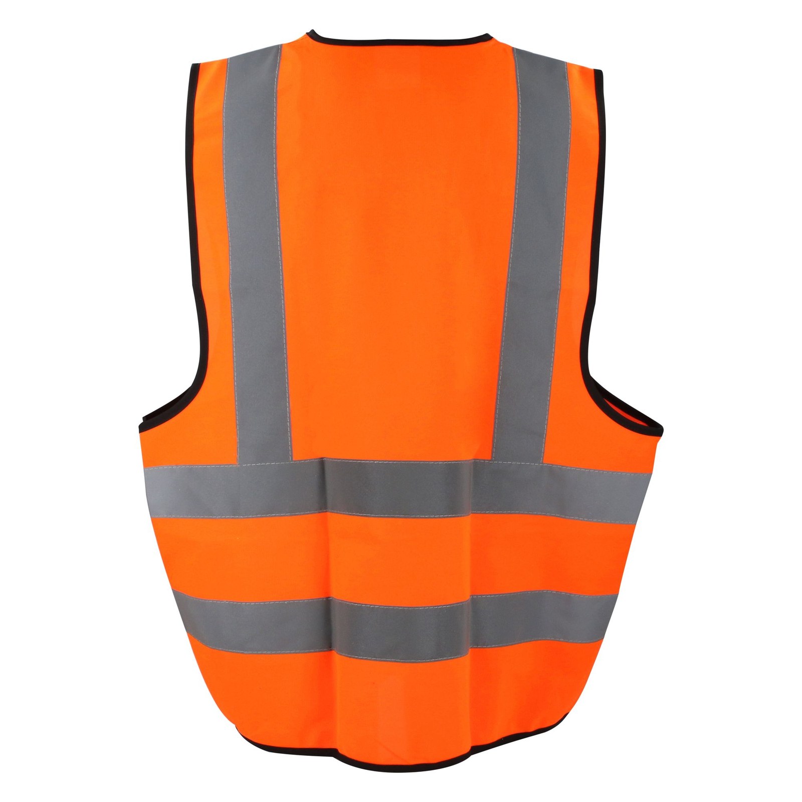 Chaleco de seguridad con cintas reflejantes plateadas naranja unitalla Surtek - Imagen 4