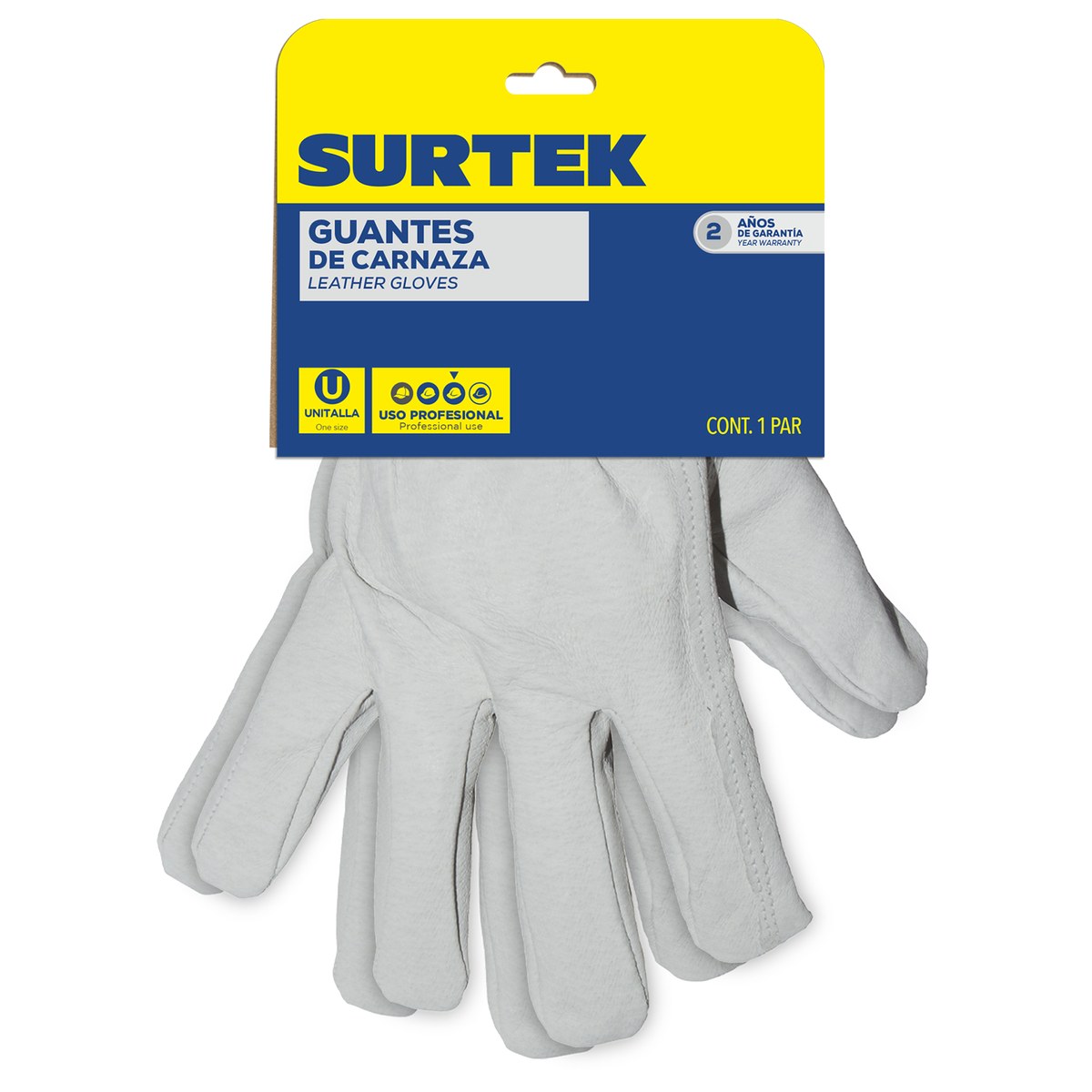 Guantes de piel de borrego unitalla Surtek - Imagen 2