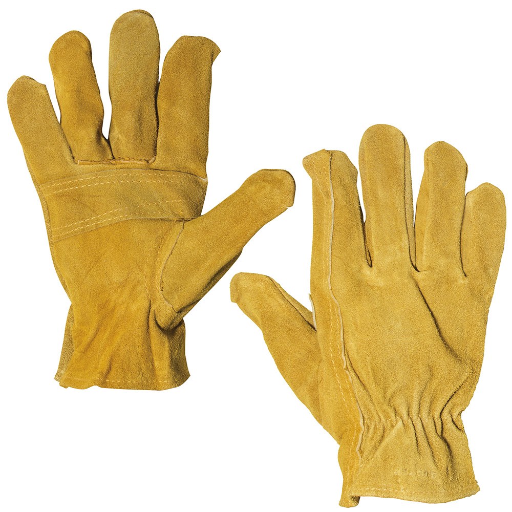 Guantes de carnaza tipo soldador con forro interno puño largo unitalla Surtek