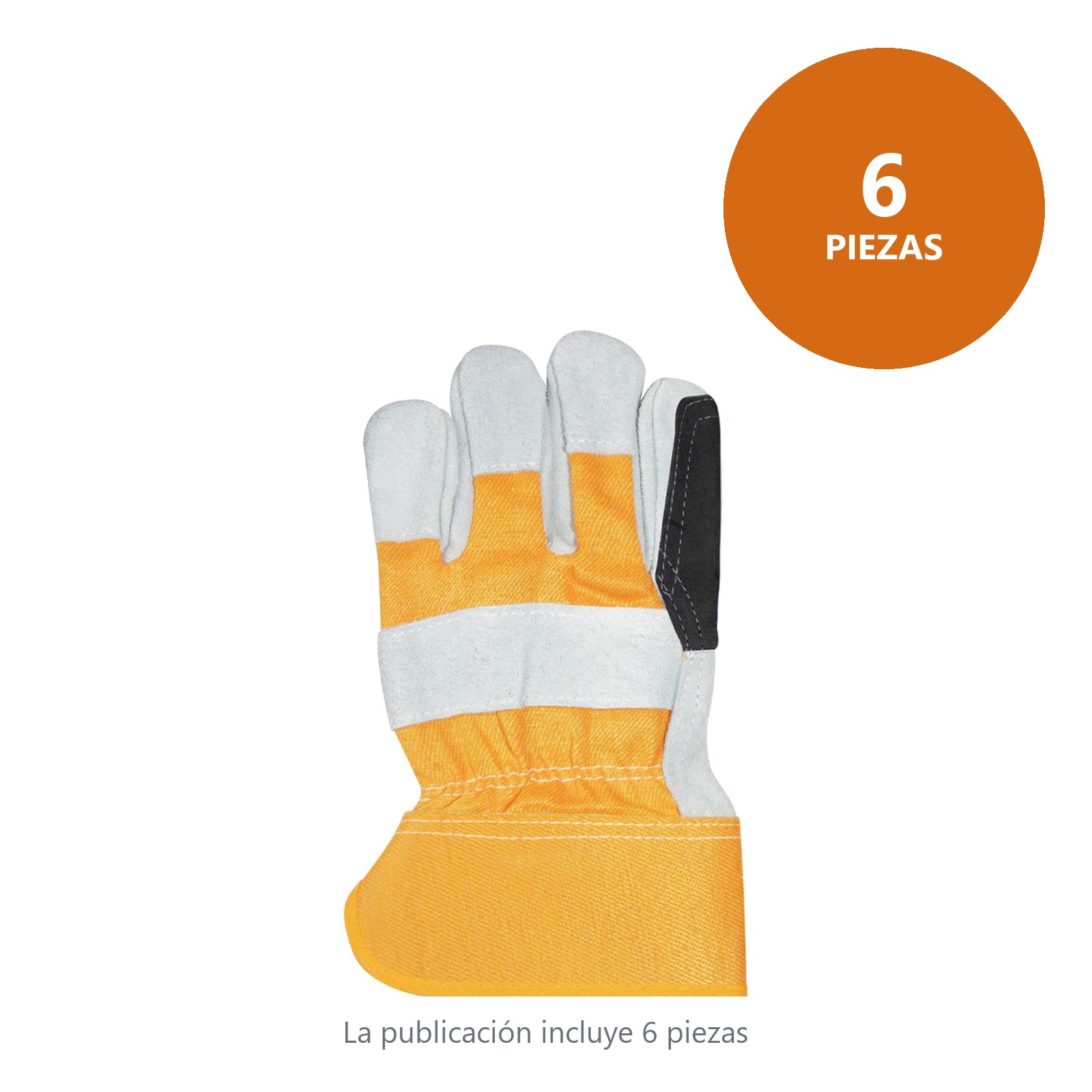 Guantes de carnaza y loneta reforzados unitalla Surtek - Imagen 3