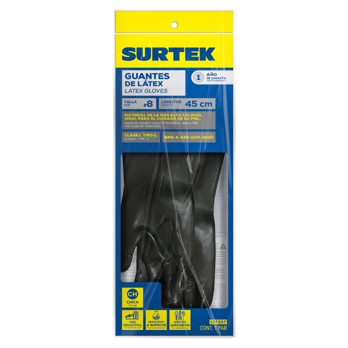 Guantes largos de látex CH Surtek - Imagen 2