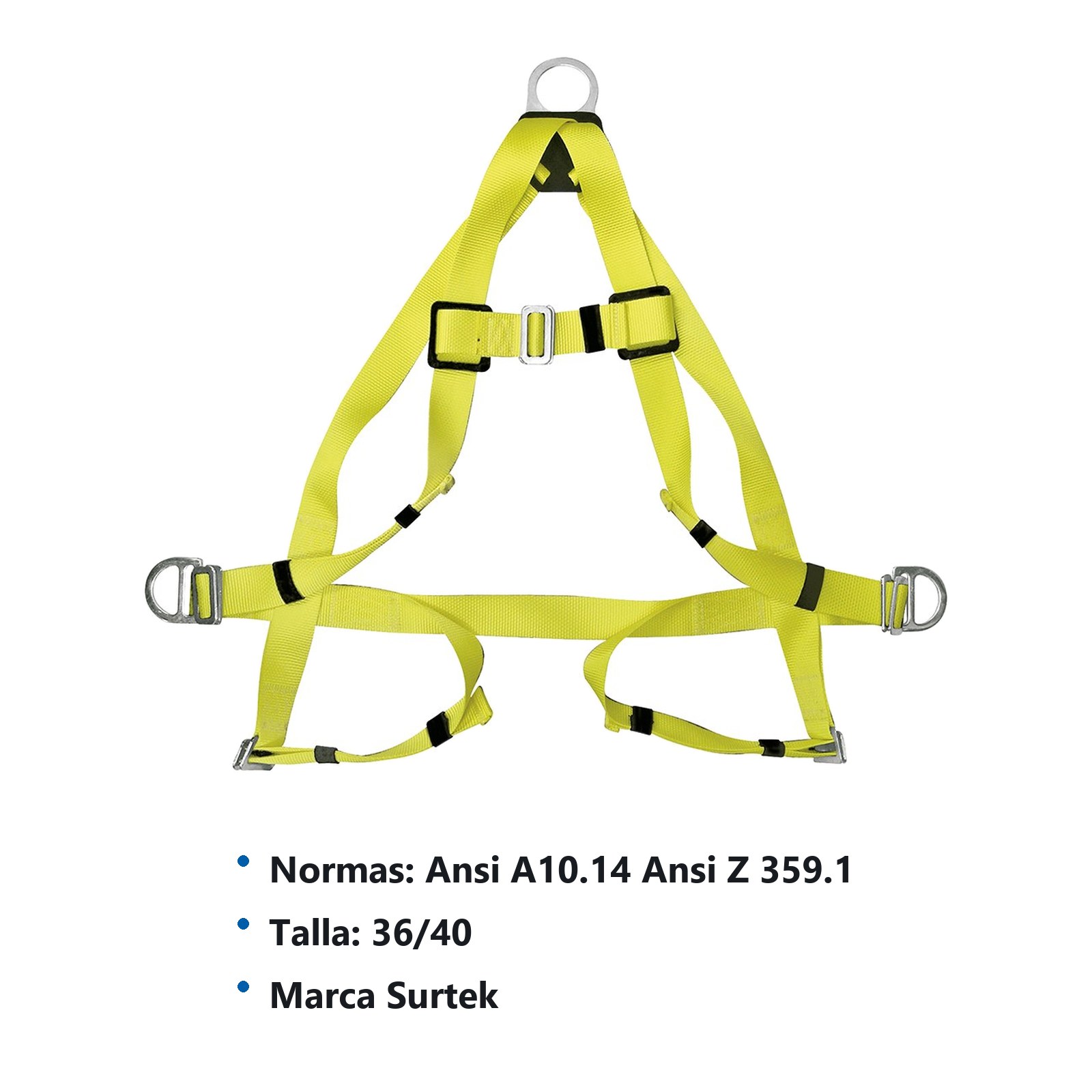 Arnés de seguridad de posicionamiento, talla 36-40 Surtek - Imagen 2