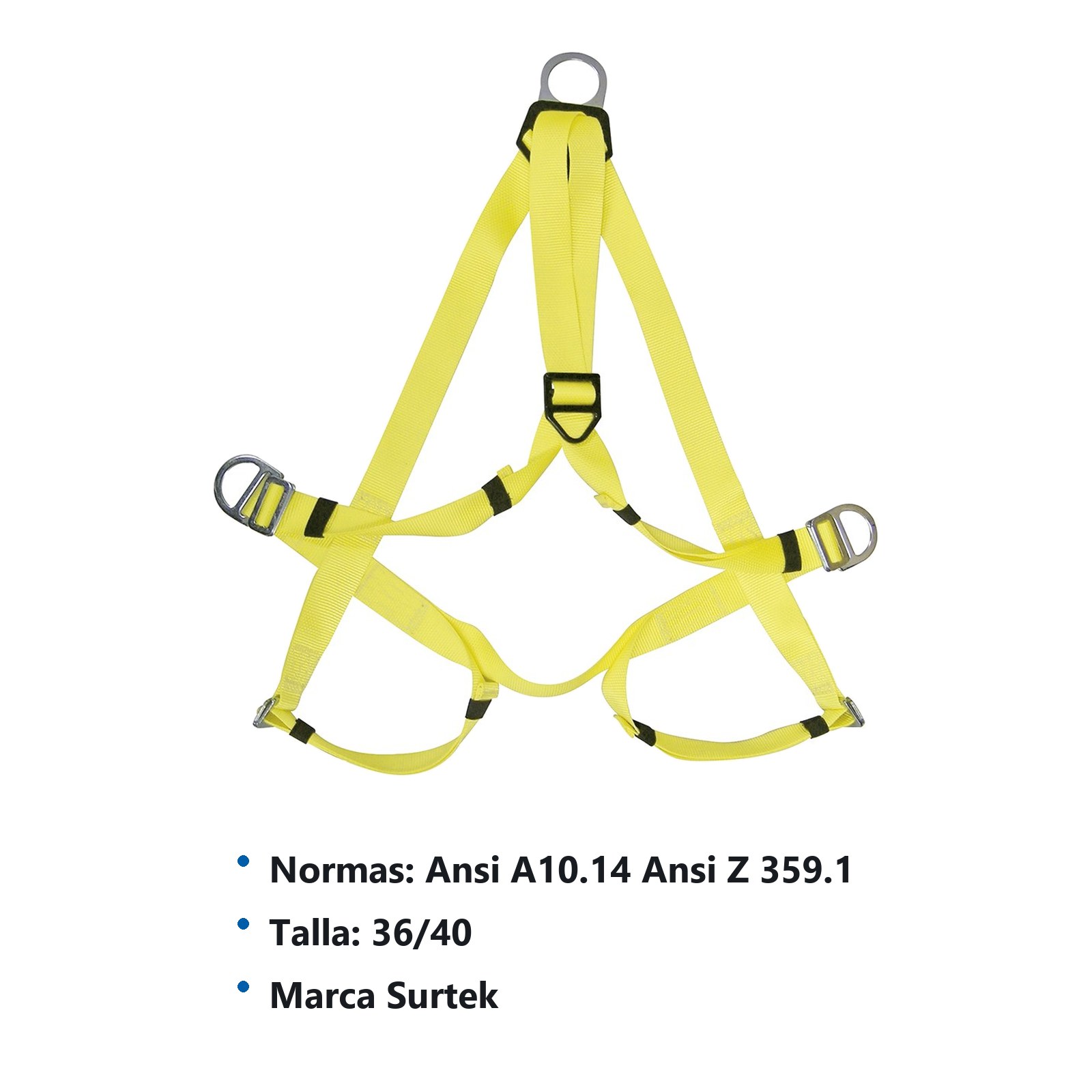 Arnés de seguridad de suspensión, talla 36-40 Surtek - Imagen 2
