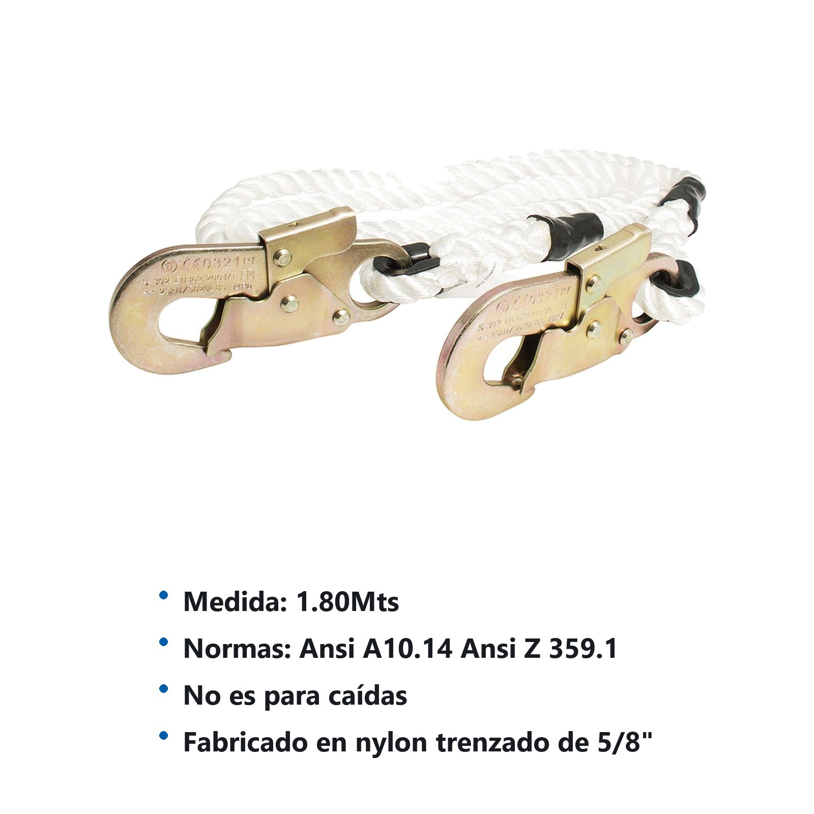 Cable de seguridad de posicionamiento de nailon trenzado Surtek - Imagen 2