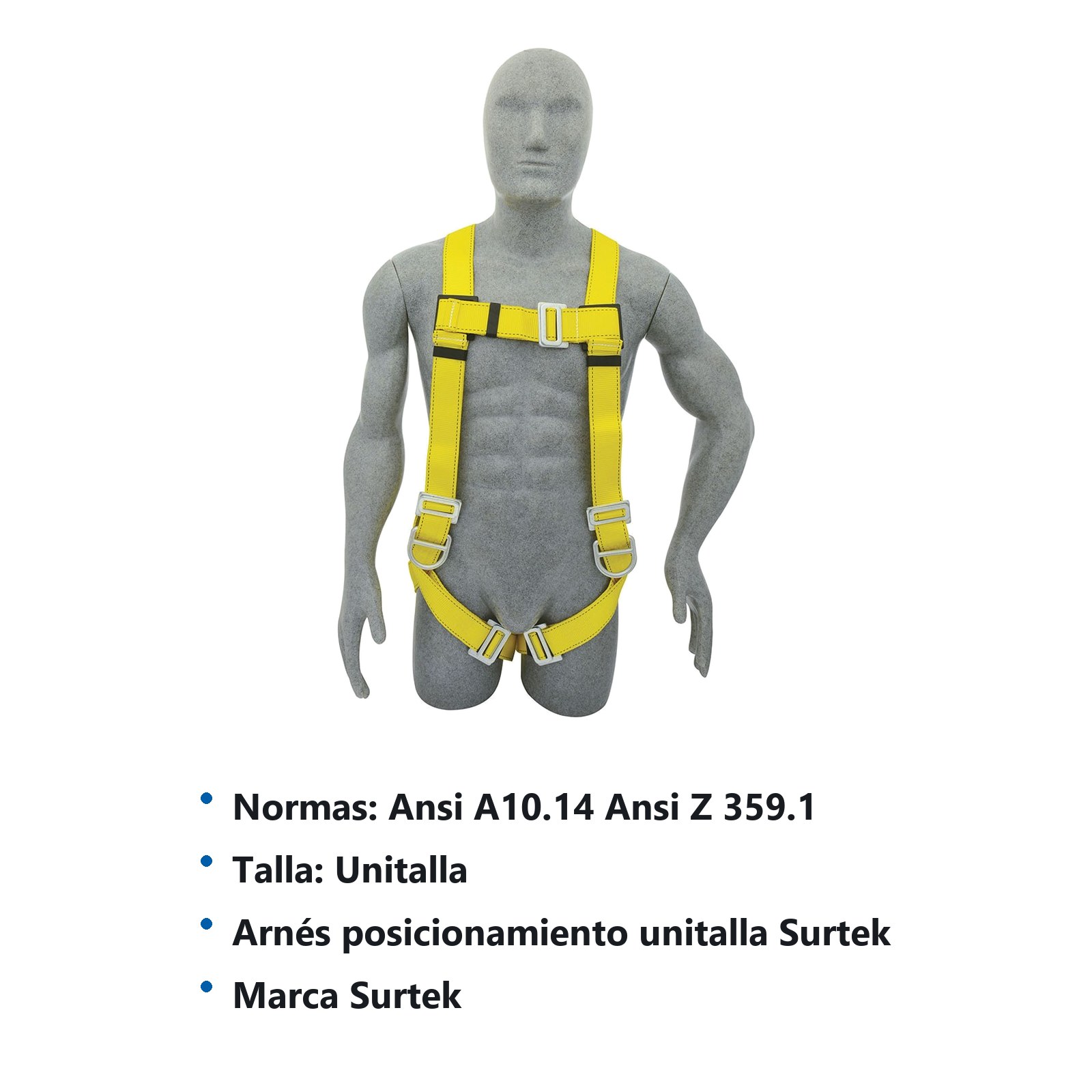 Arnés de seguridad de posicionamiento, unitalla Surtek - Imagen 2