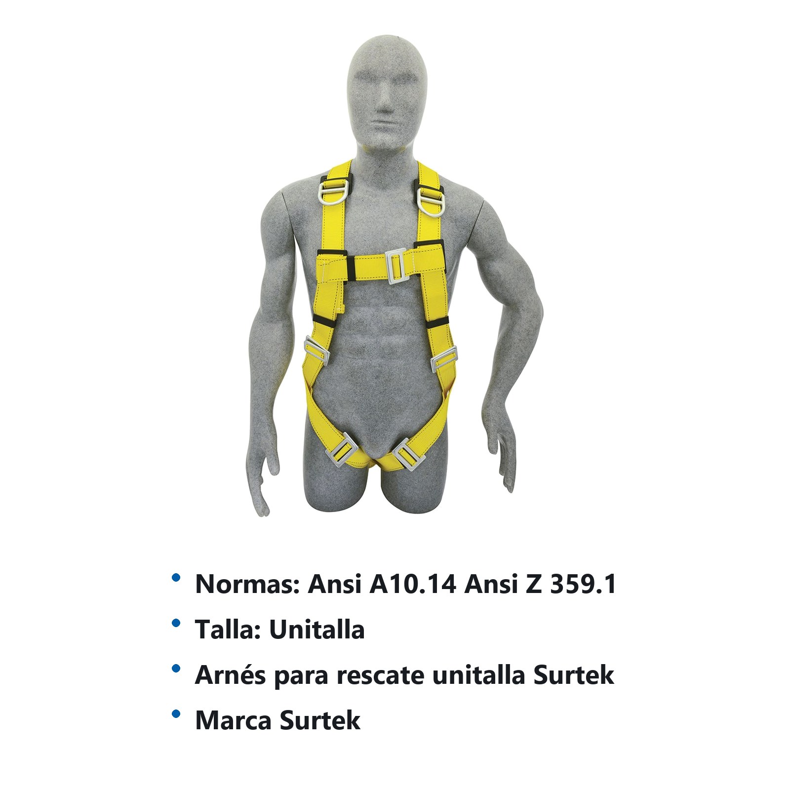 Arnés de seguridad de rescate, unitalla Surtek - Imagen 2