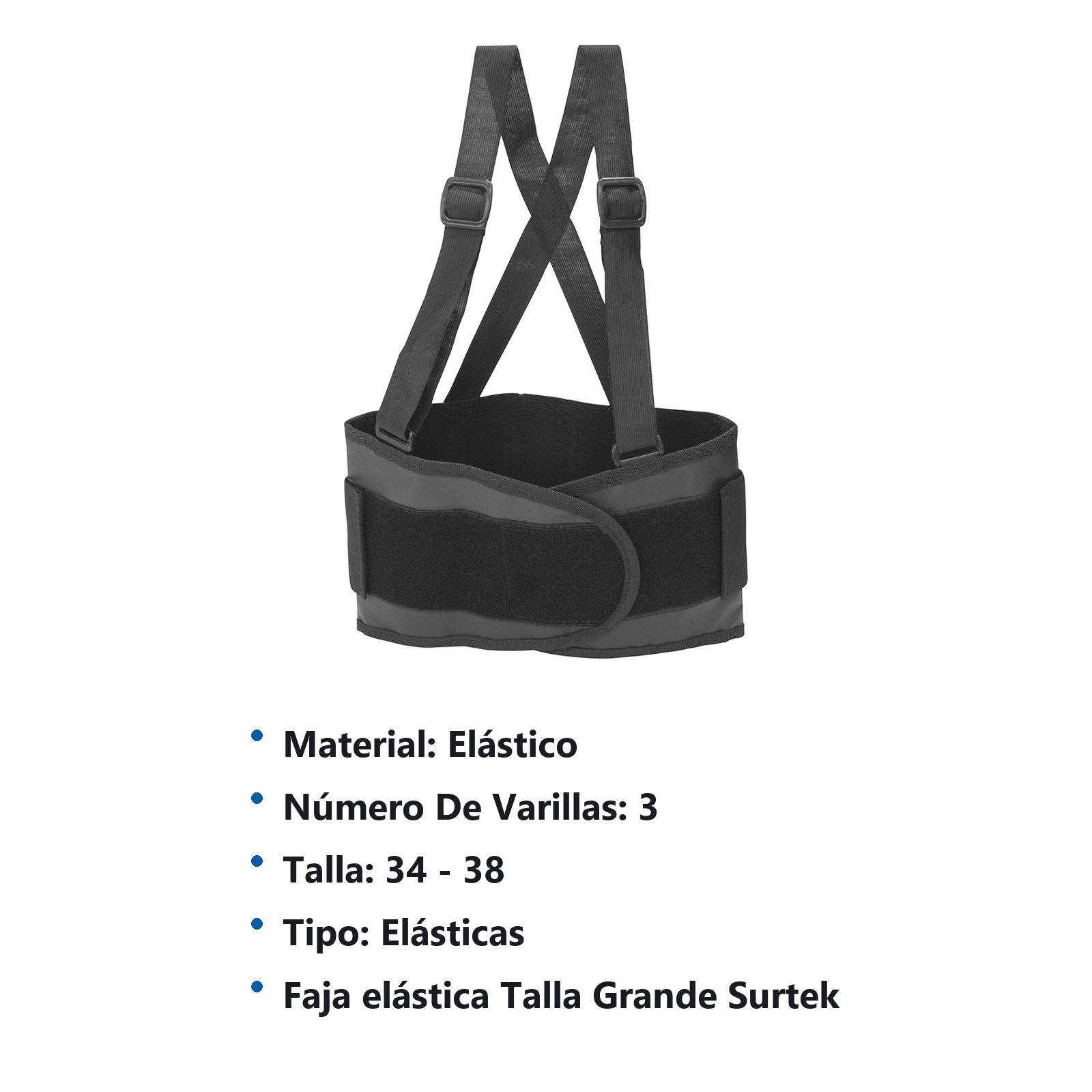 Faja elástica con 3 varillas G Surtek - Imagen 2