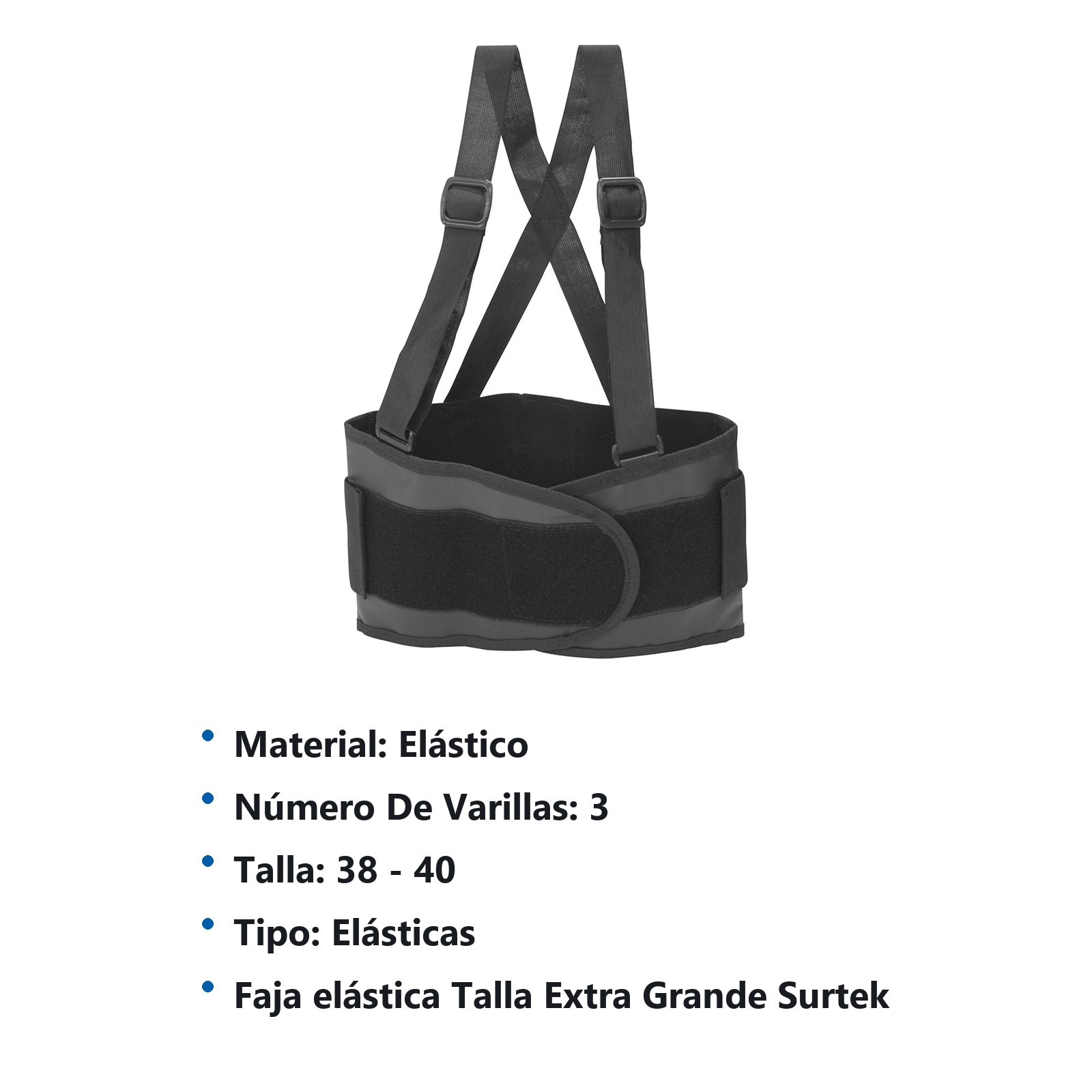 Faja elástica con 3 varillas EG Surtek - Imagen 2