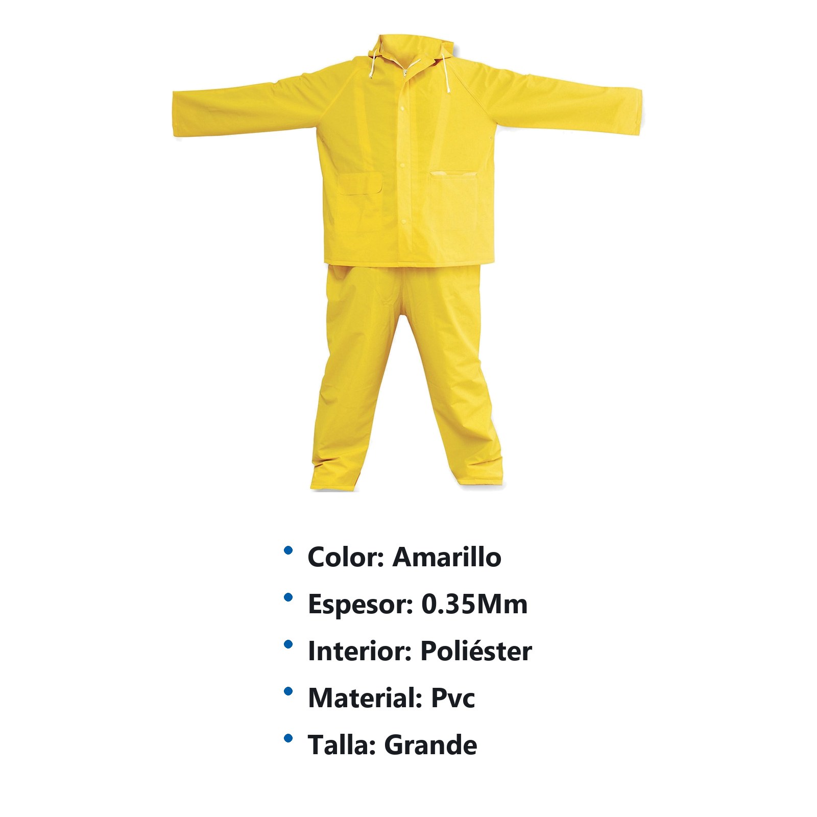Traje impermeable sin reflejante con interior de poliéster G, 2 piezas Surtek - Imagen 2