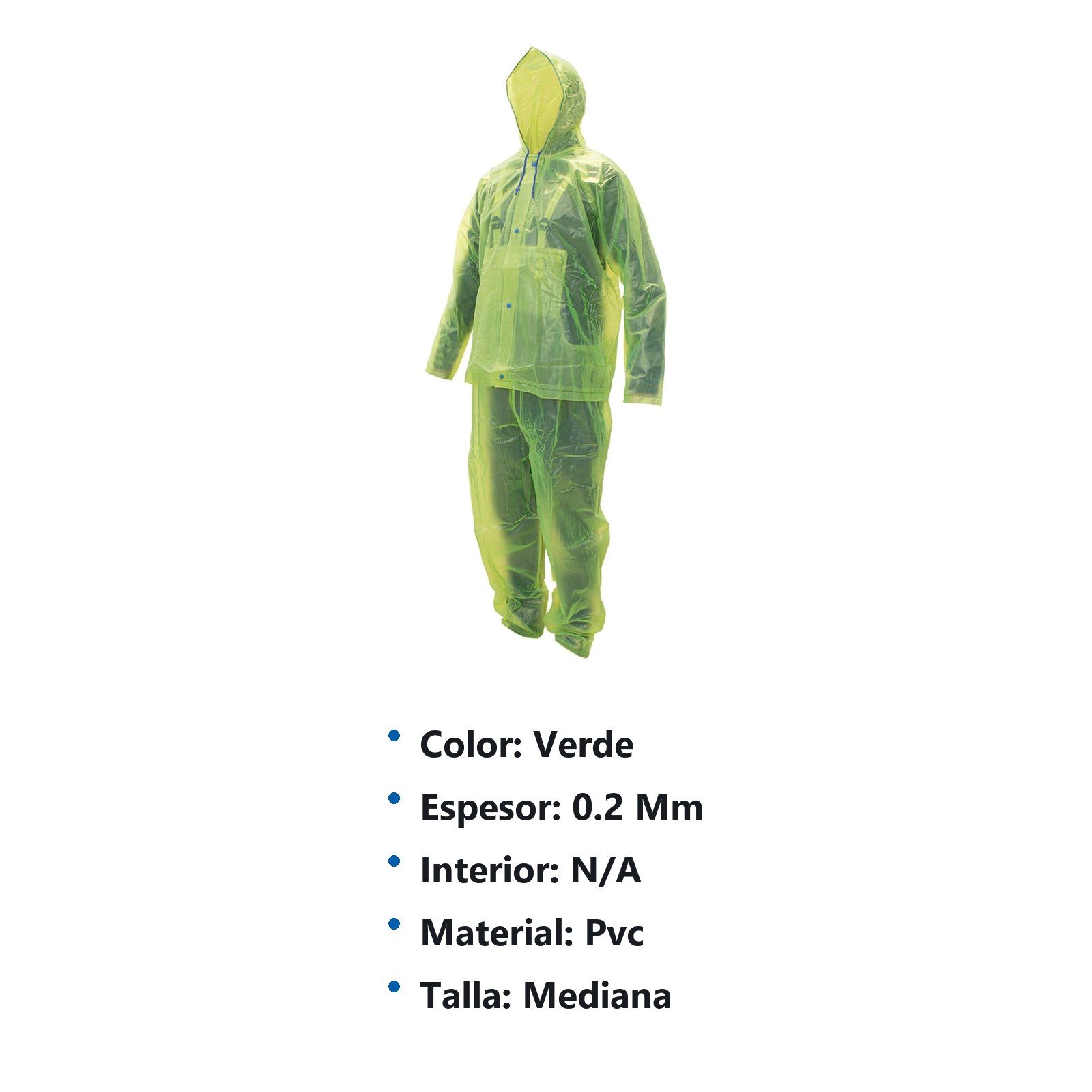 Traje impermeable de alta visibilidad M, 2 piezas Surtek - Imagen 2