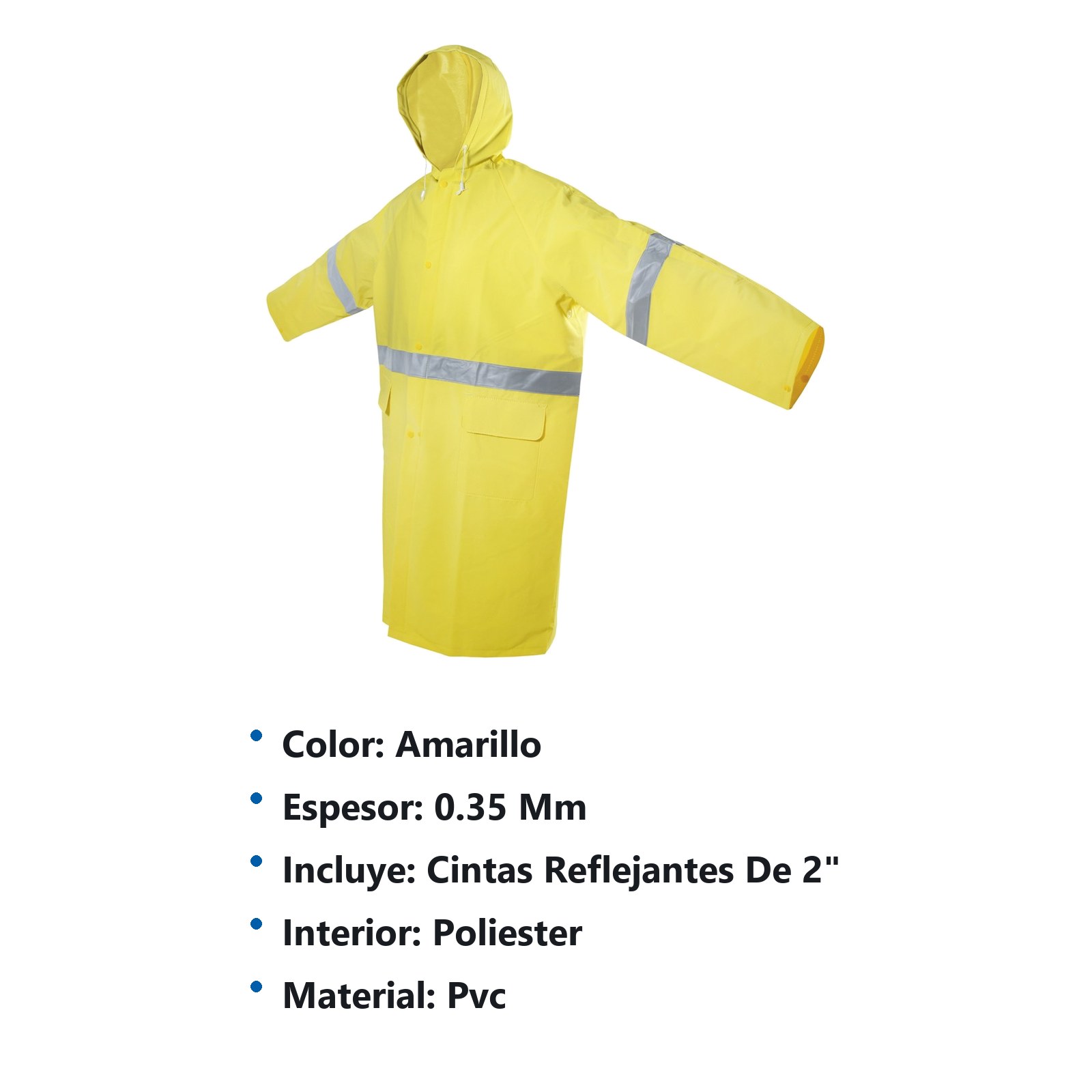 Gabardina impermeable con cintas reflejantes EG Surtek - Imagen 2