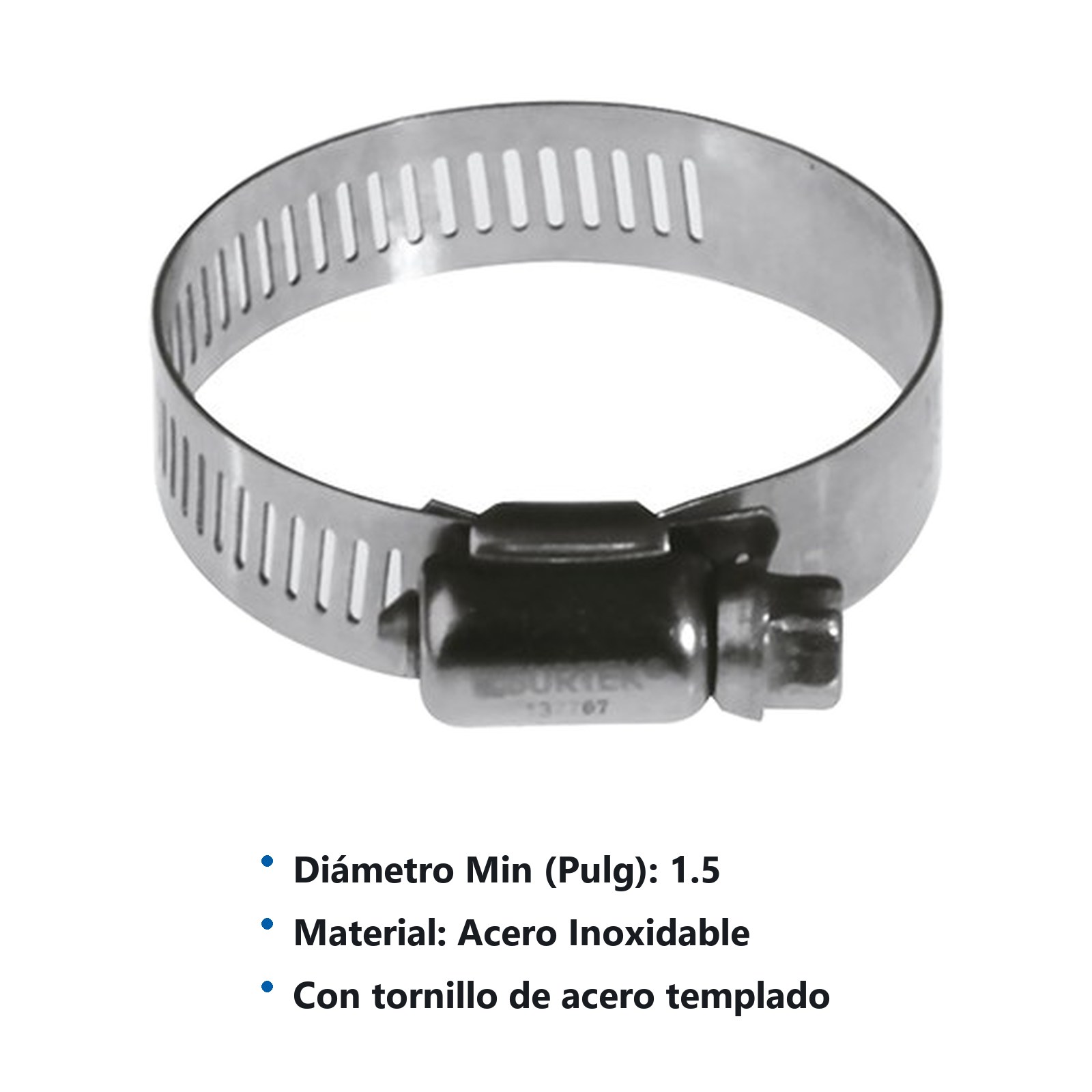 Abrazadera sin fin de acero inoxidable de 1-1/2" a 2-1/4" Surtek - Imagen 3