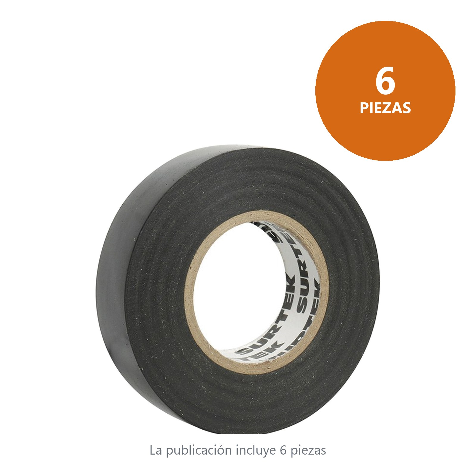 Cinta negra para aislar 19 mm x 18 m Surtek - Imagen 2