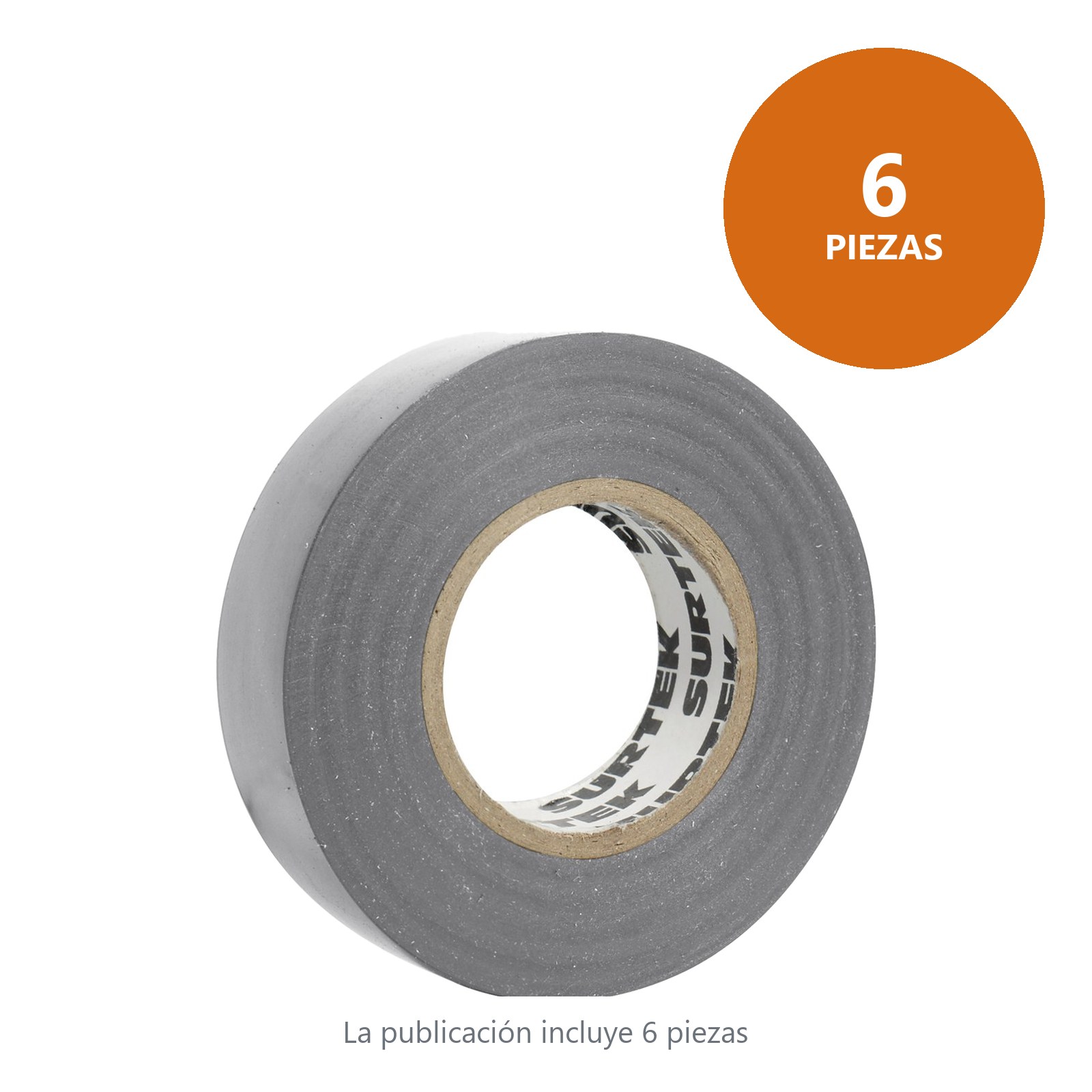 Cinta gris para aislar 19 mm x 18 m Surtek - Imagen 2