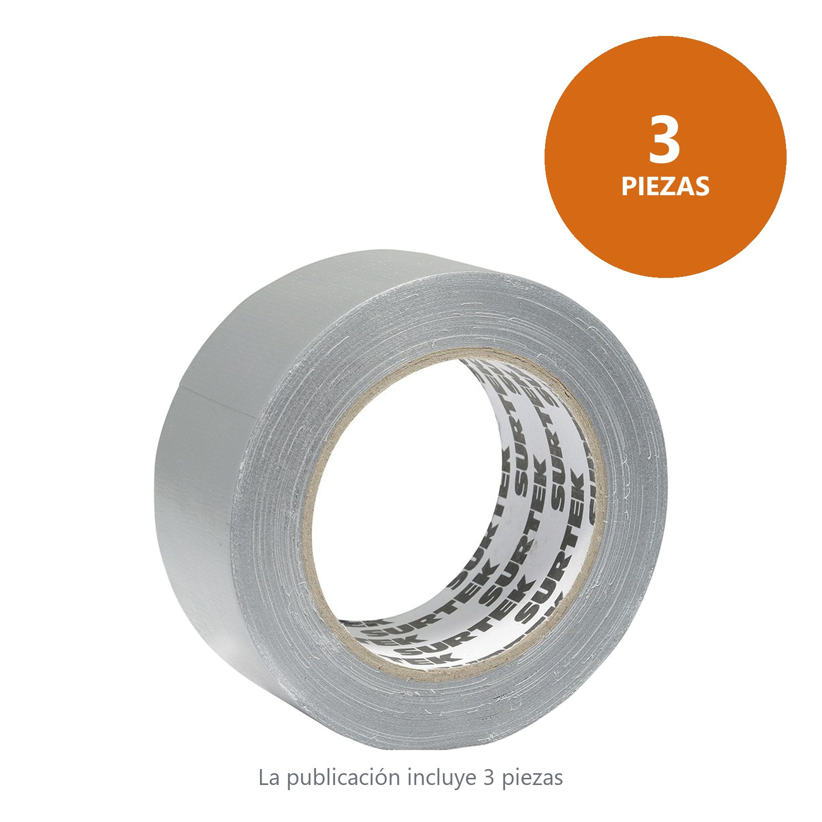 Cinta gris para ducto 48 mm x 30 m Surtek - Imagen 2