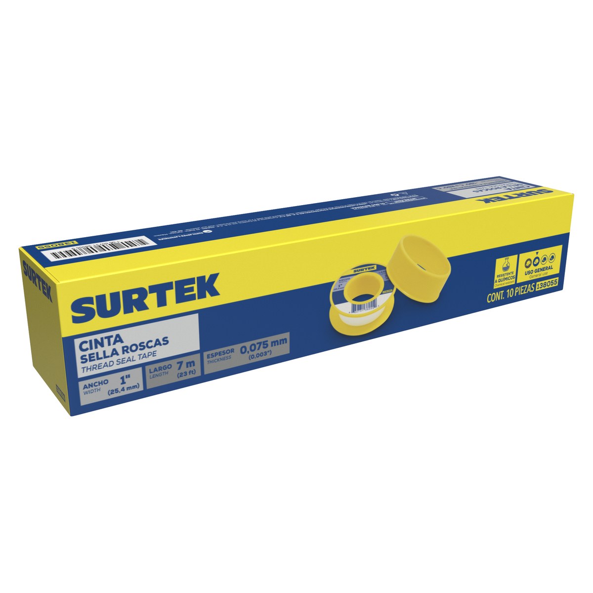 Cinta sella roscas 24 mm x 7 m Surtek - Imagen 2
