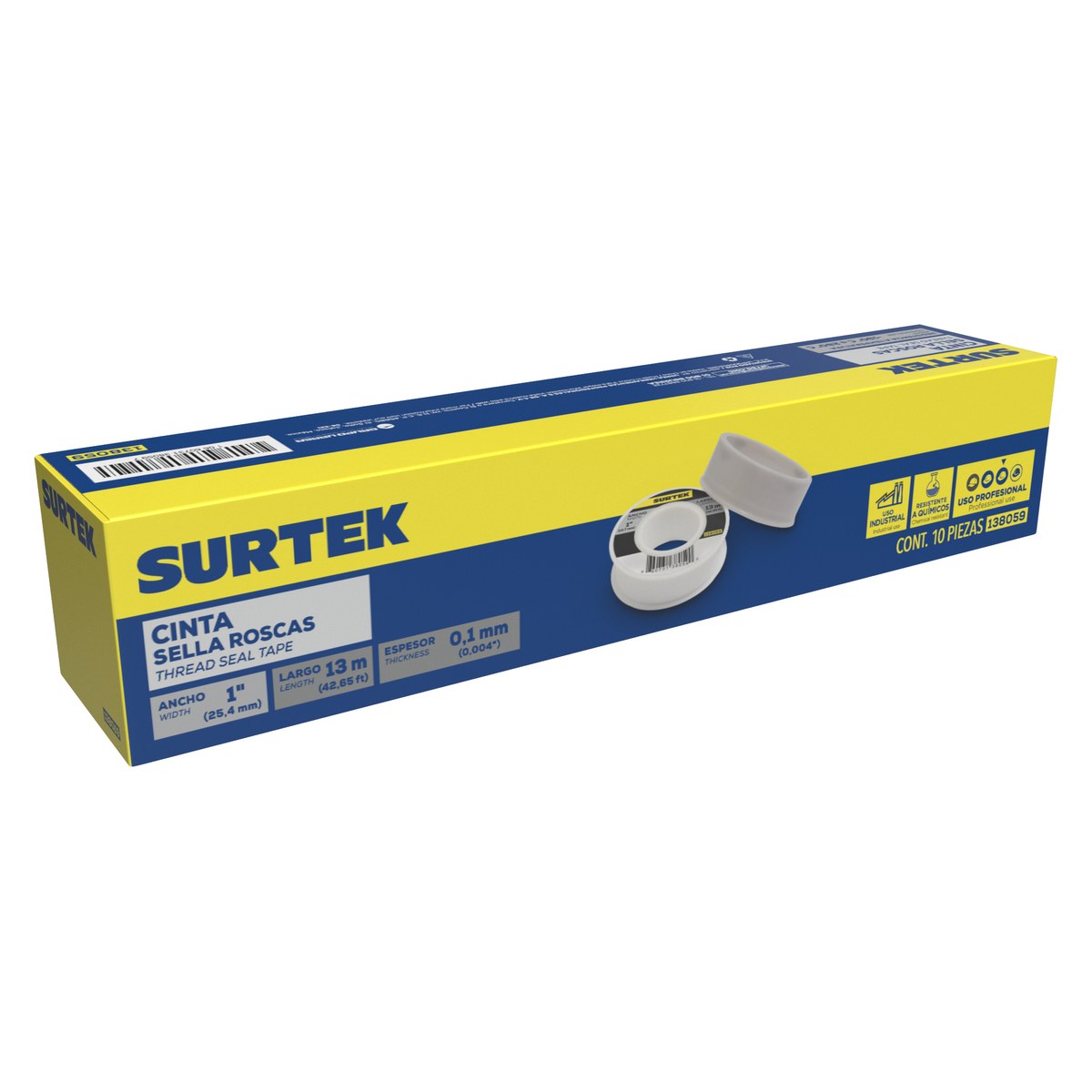 Cinta sella roscas 24 mm x 13 m Surtek - Imagen 2