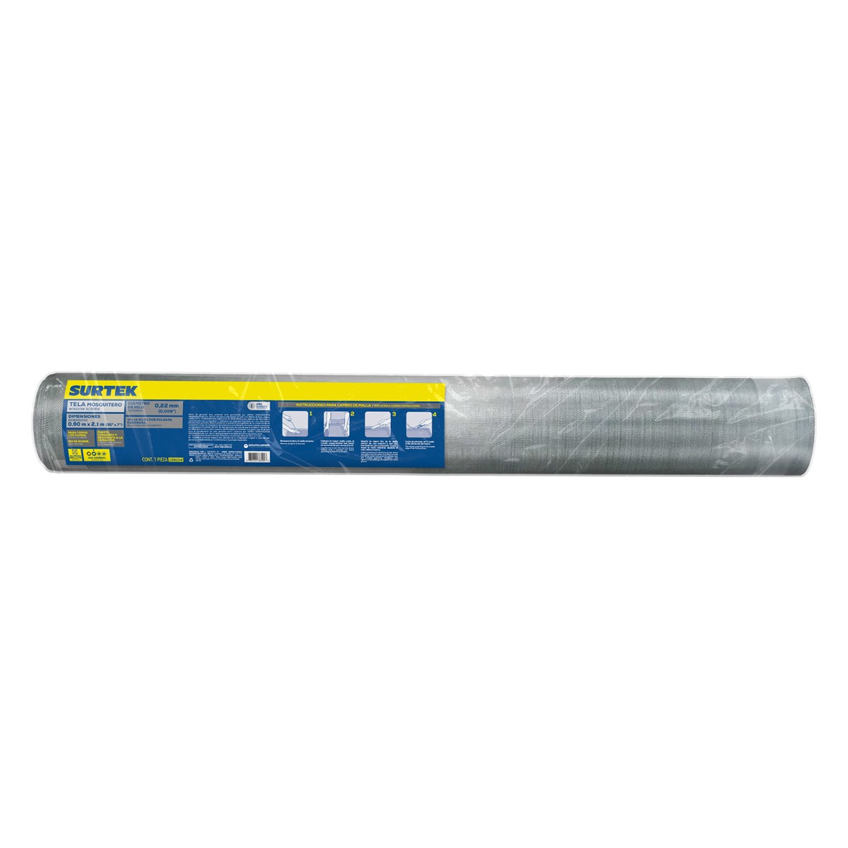 Tela para mosquitero de aluminio 0.90 x 2.1 m Surtek - Imagen 2