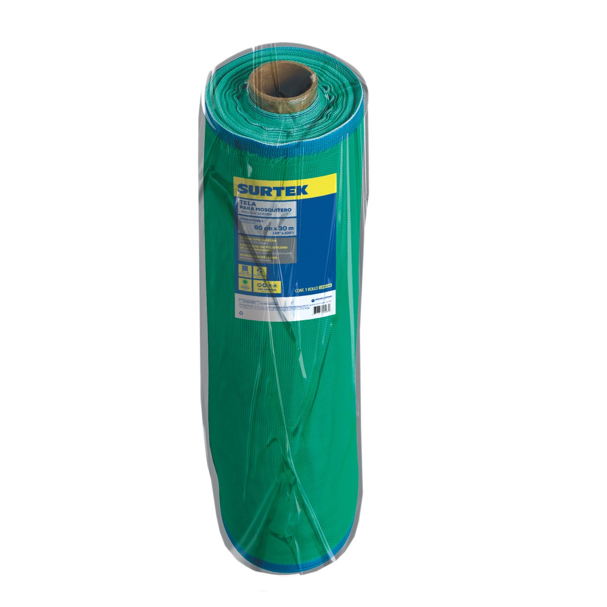 Tela para mosquitero de plástico verde 0.75 x 30 m Surtek - Imagen 2