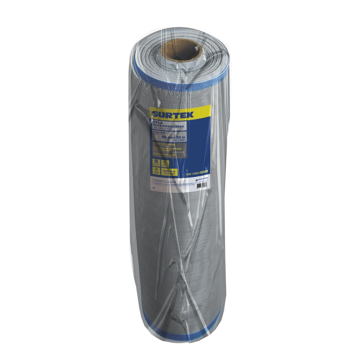 Tela para mosquitero de plástico gris 1.50 x 30 m Surtek - Imagen 2