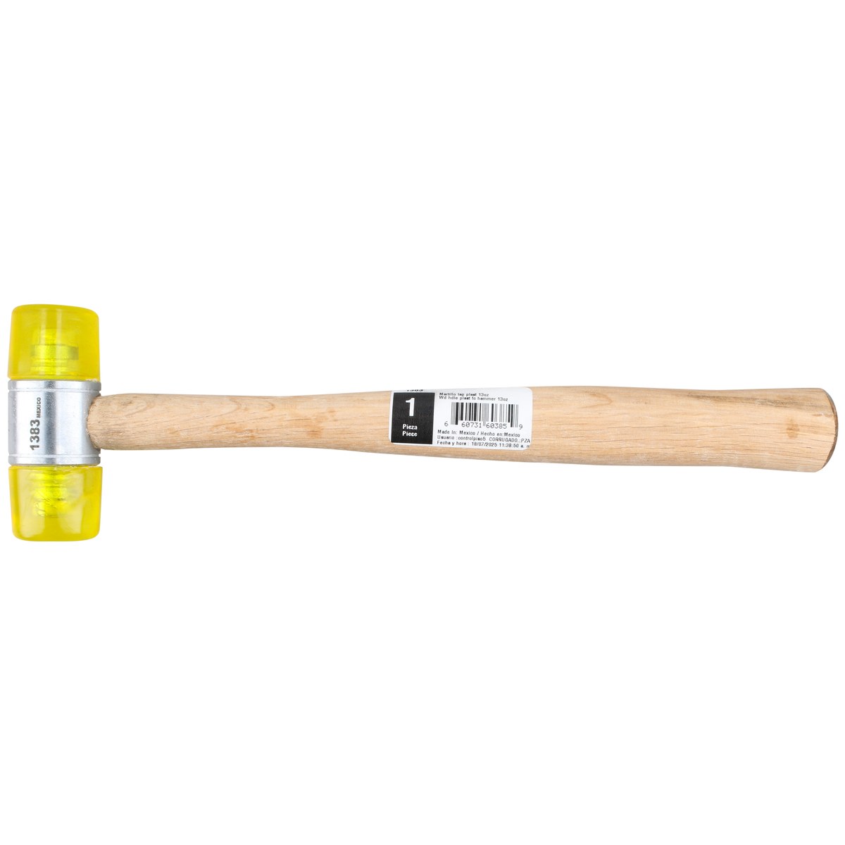 Martillo con tapas plásticas con mango de madera de 11-1/2", 11 oz Urrea - Imagen 4